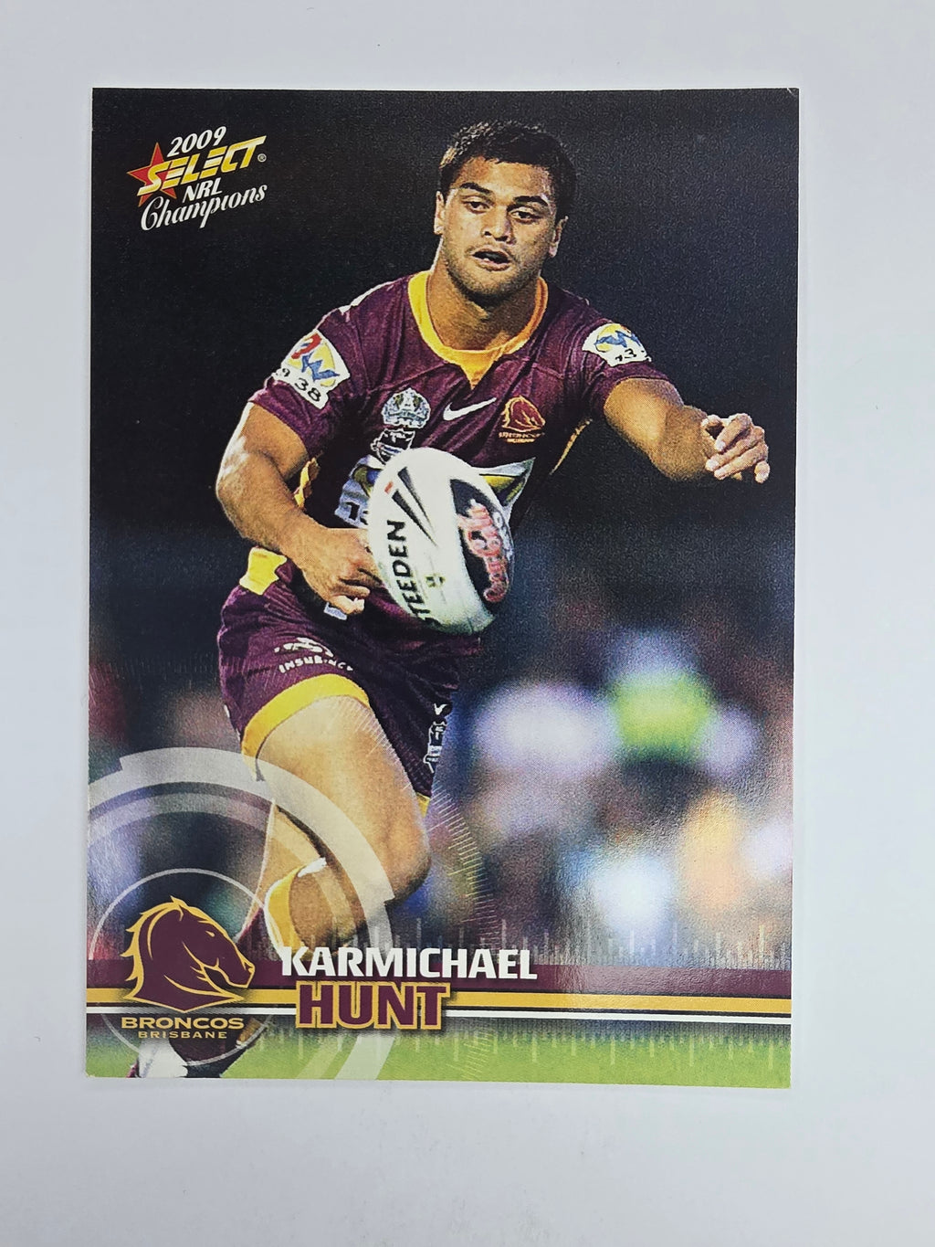 NRL 2009 Champions Base Card #8 Karmichael Hunt Brisbane Broncos
