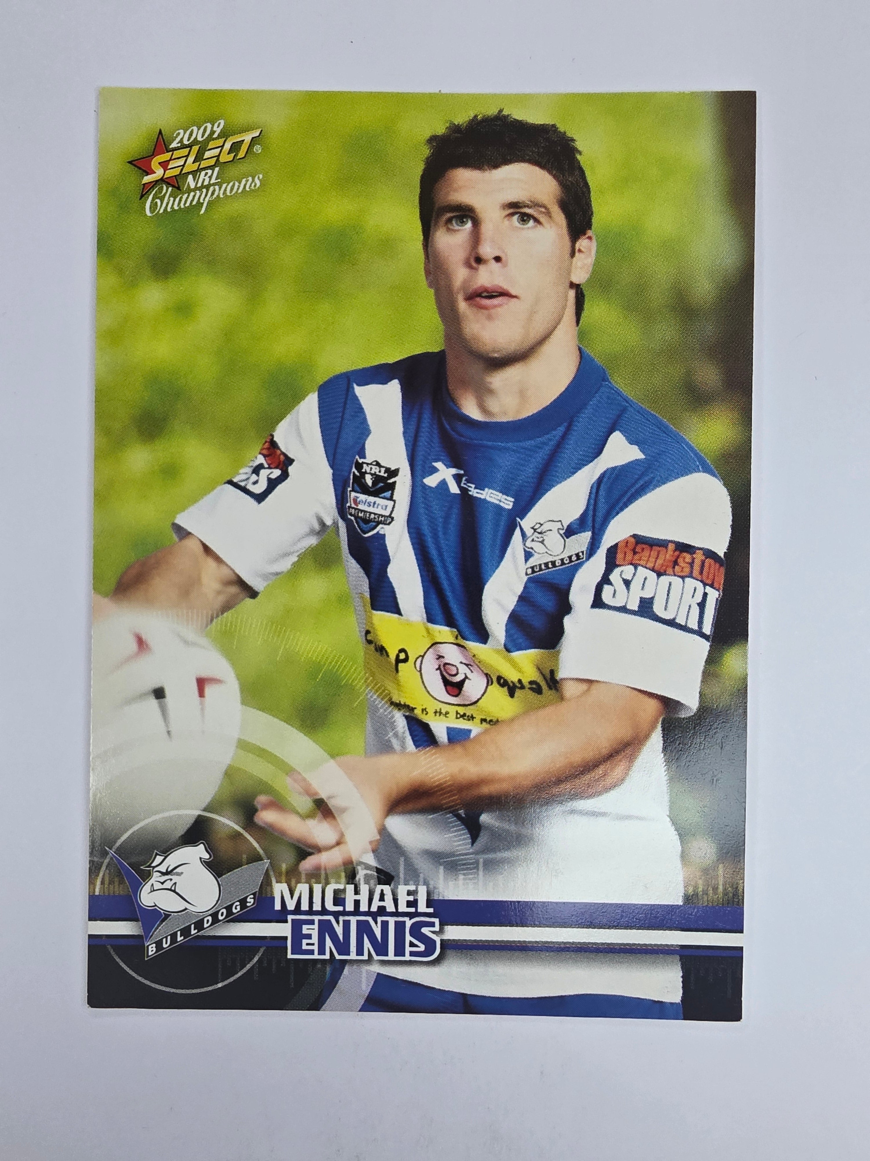 NRL 2009 Champions Base Card #19 Michael Ennis Canterbury Bankstown Bulldogs