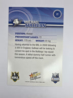 NRL 2009 Champions Base Card #22 Michael Sullivan Canterbury Bankstown Bulldogs