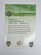 NRL 2009 Champions Base Card #28 Alan Tongue Canberra Raiders