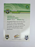 NRL 2009 Champions Base Card #38 Justin Carney Canberra Raiders