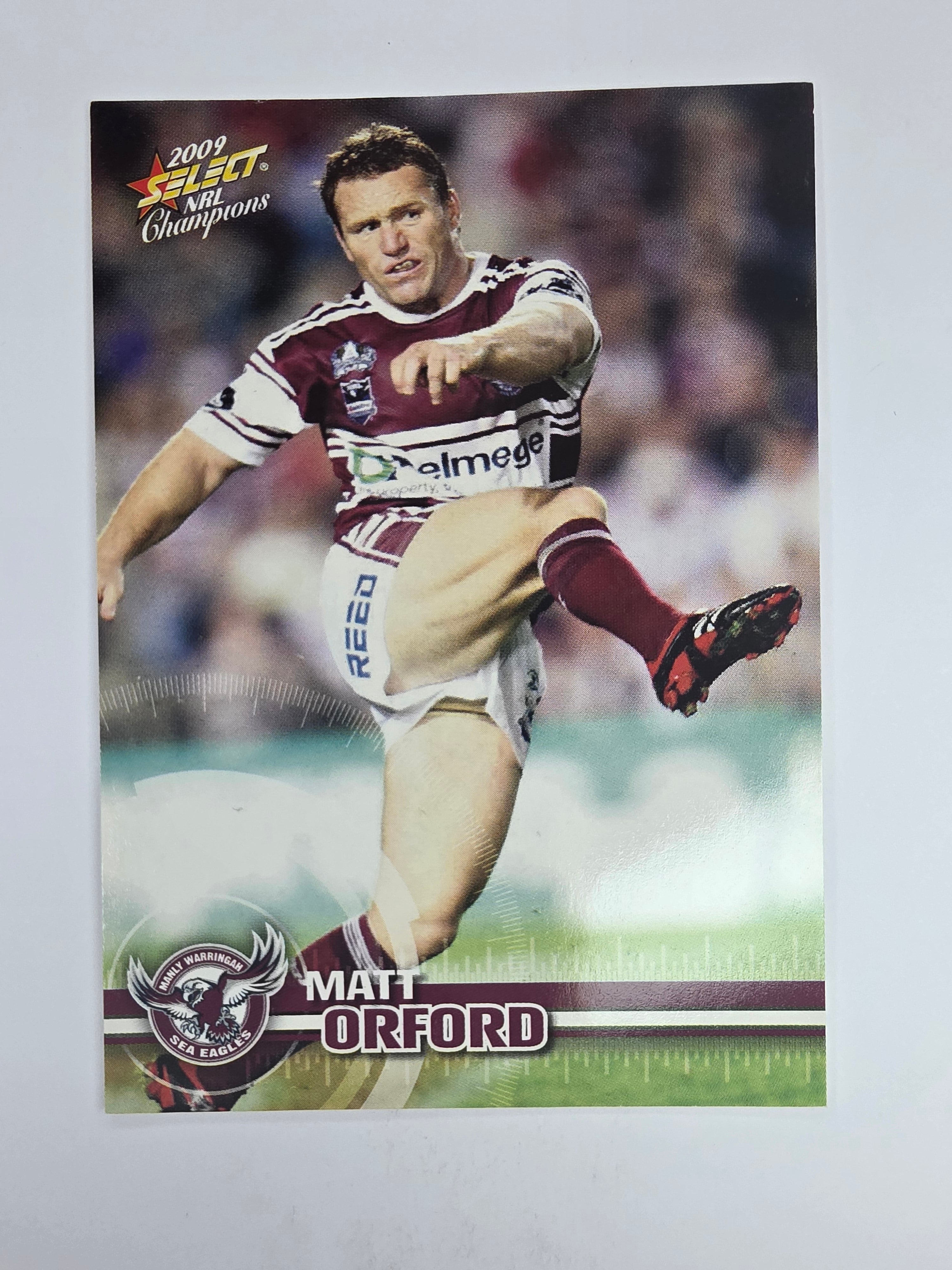 NRL 2009 Champions Base Card #64 Matt Orford Manly Warringah Sea Eagles