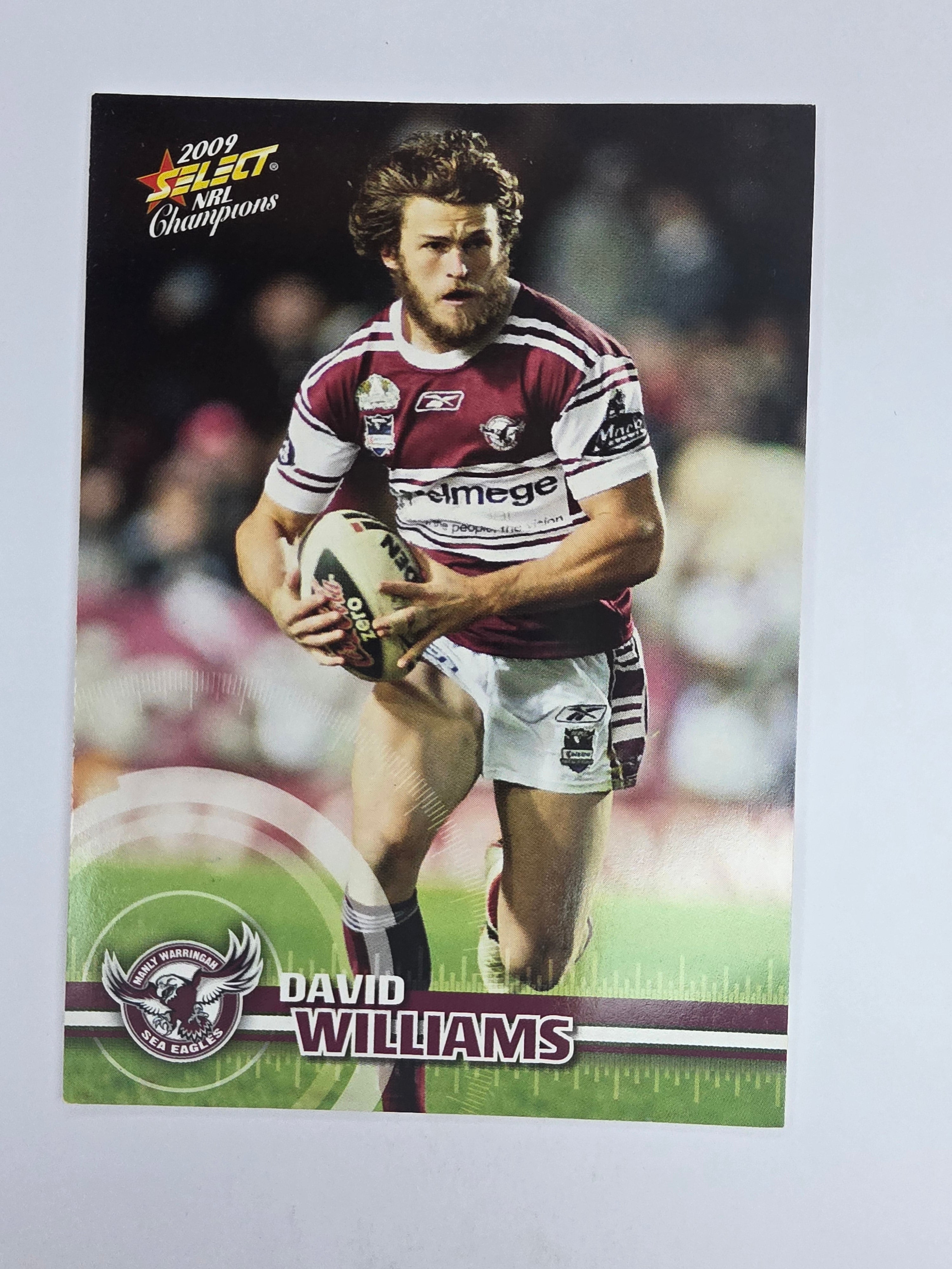 NRL 2009 Champions Base Card #66 David Williams Manly Warringah Sea Eagles