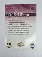 NRL 2009 Champions Base Card #75 Anthony Watmough Manly Warringah Sea Eagles