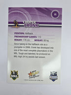 NRL 2009 Champions Base Card #85 Cooper Cronk Melbourne Storm