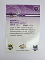 NRL 2009 Champions Base Card #86 Sika Manu Melbourne Storm