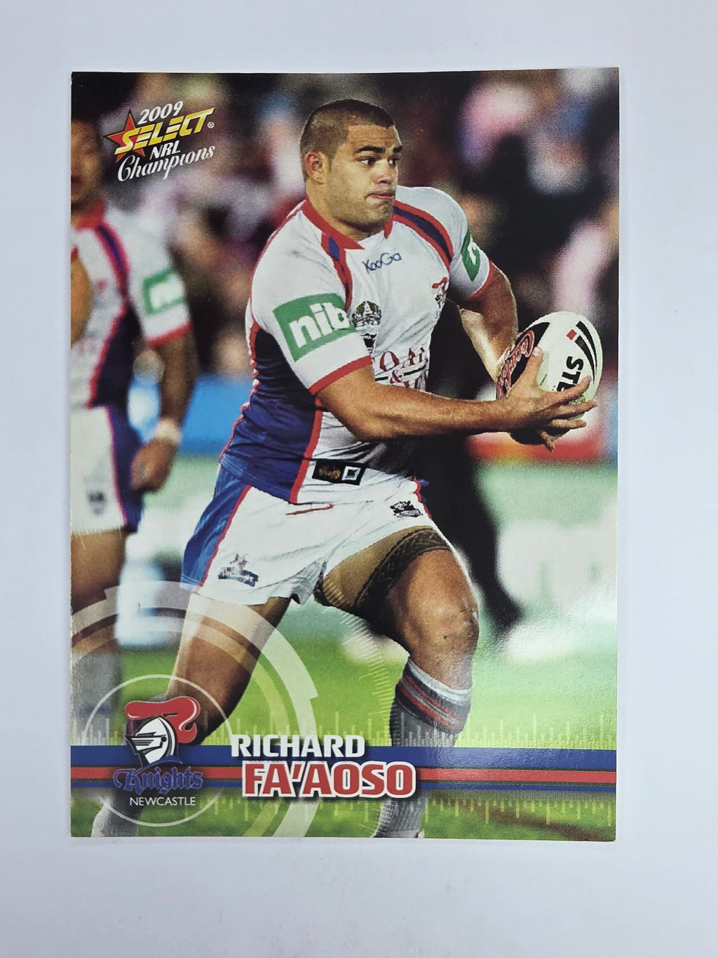 NRL 2009 Champions Base Card #89 Richard Fa’aoso Newcastle Knights