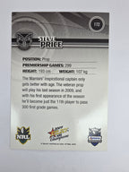 NRL 2009 Champions Base Card #172 Steve Price New Zealand Warriors