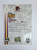 NRL 2010 Champions Base Card #6 Israel Folau Brisbane Broncos