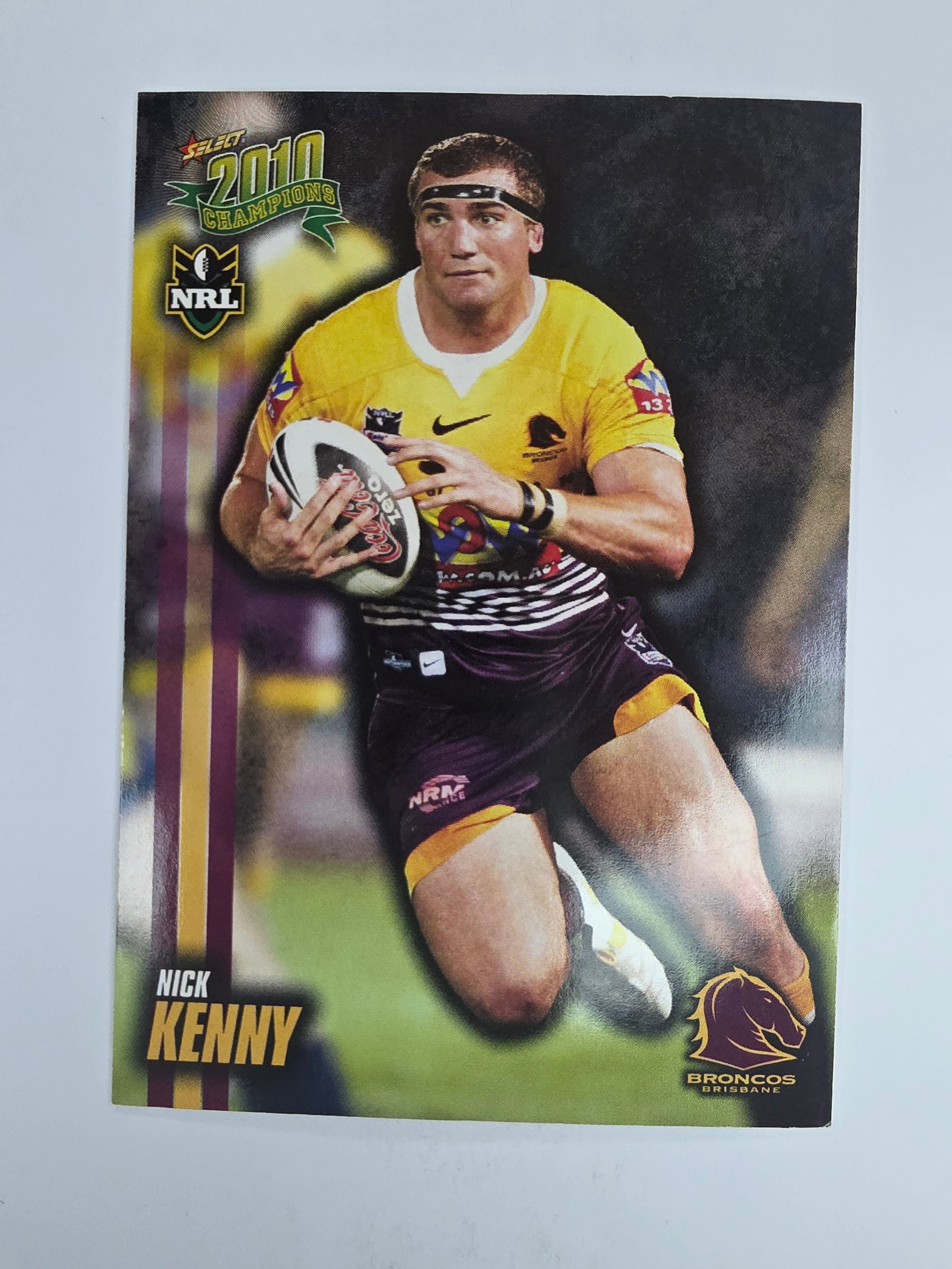 NRL 2010 Champions Base Card #9 Nick Kenny Brisbane Broncos