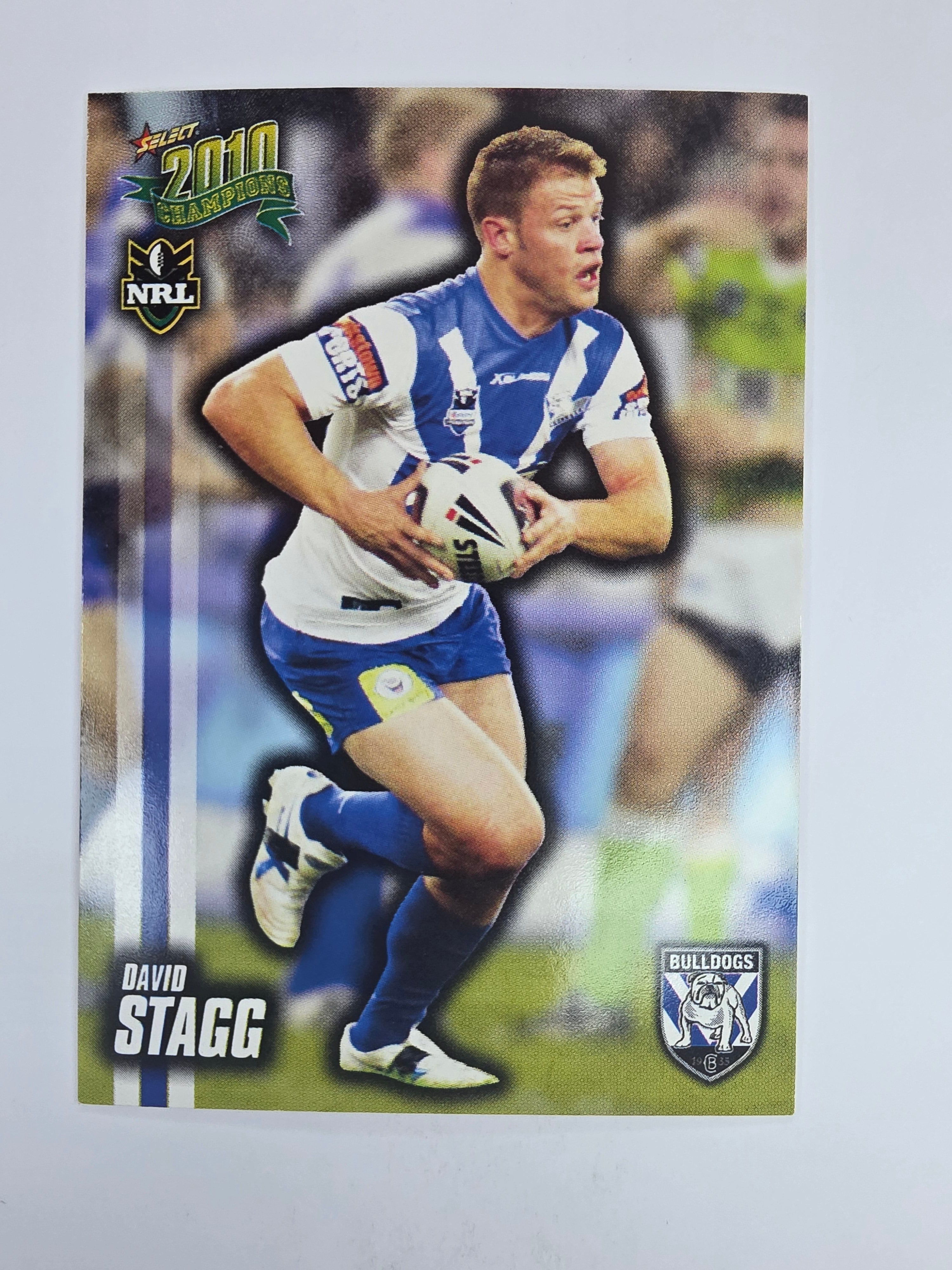 NRL 2010 Champions Base Card #27 David Stagg Canterbury Bankstown Bulldogs