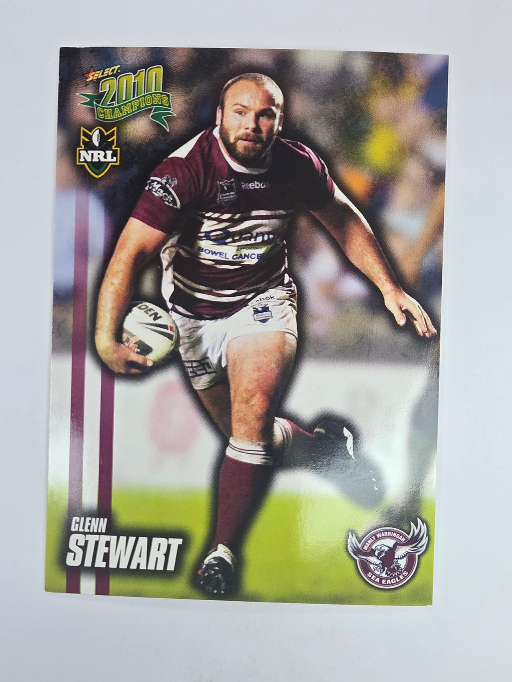 NRL 2010 Champions Base Card #74 Glenn Stewart Manly Warringah Sea Eagles