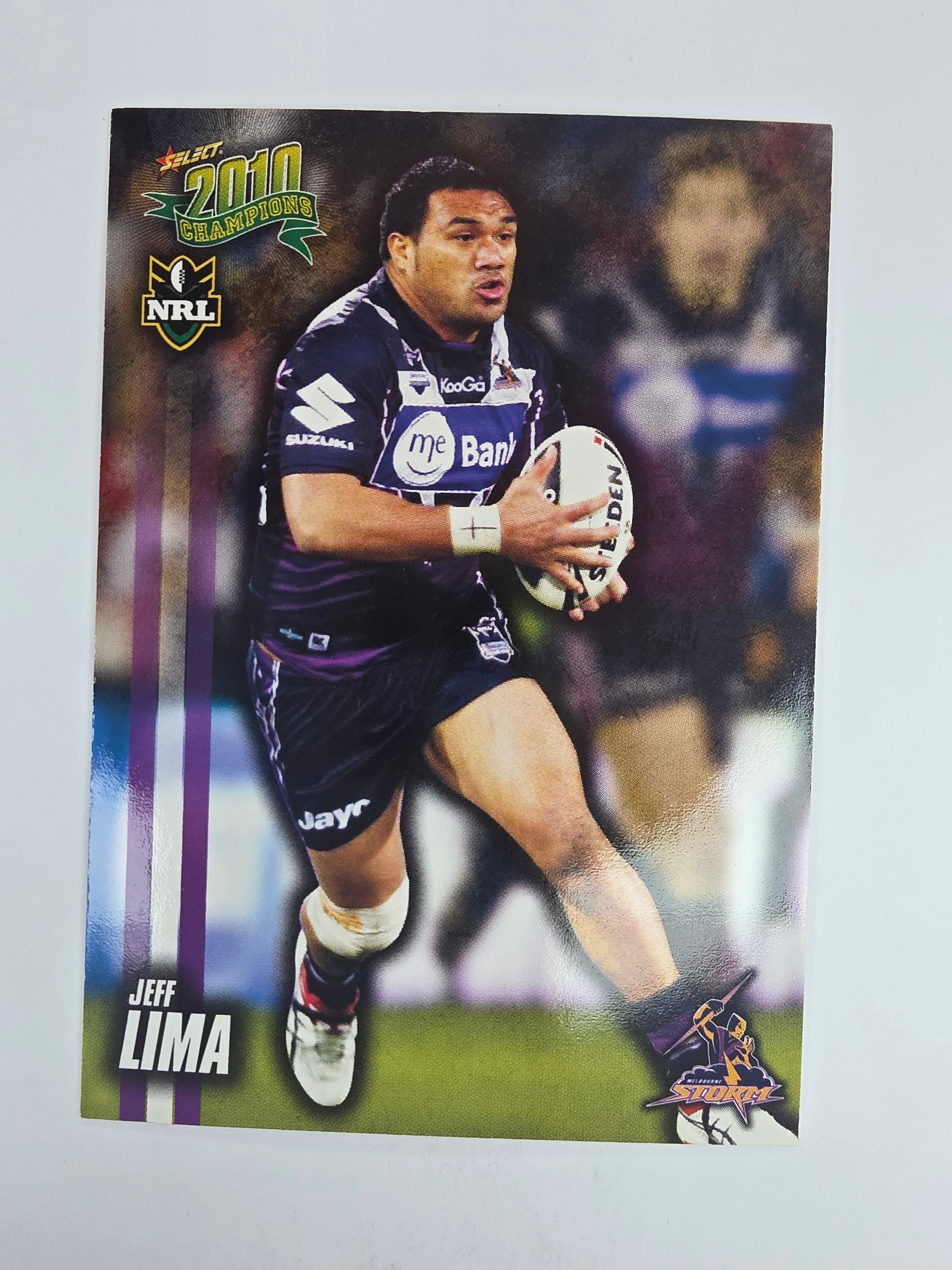 NRL 2010 Champions Base Card #83 Jeff Lima Melbourne Storm