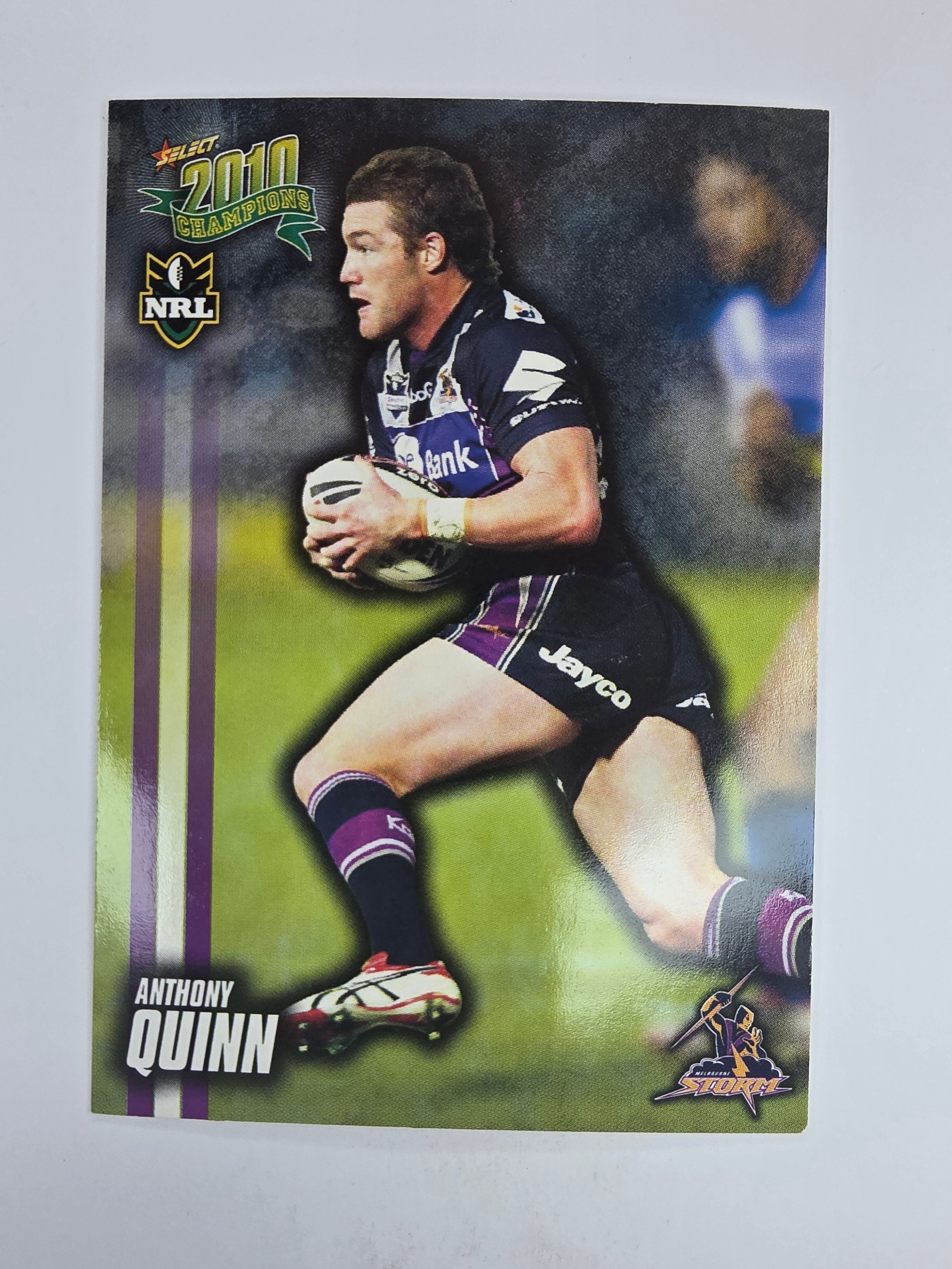 NRL 2010 Champions Base Card #85 Anthony Quinn Melbourne Storm