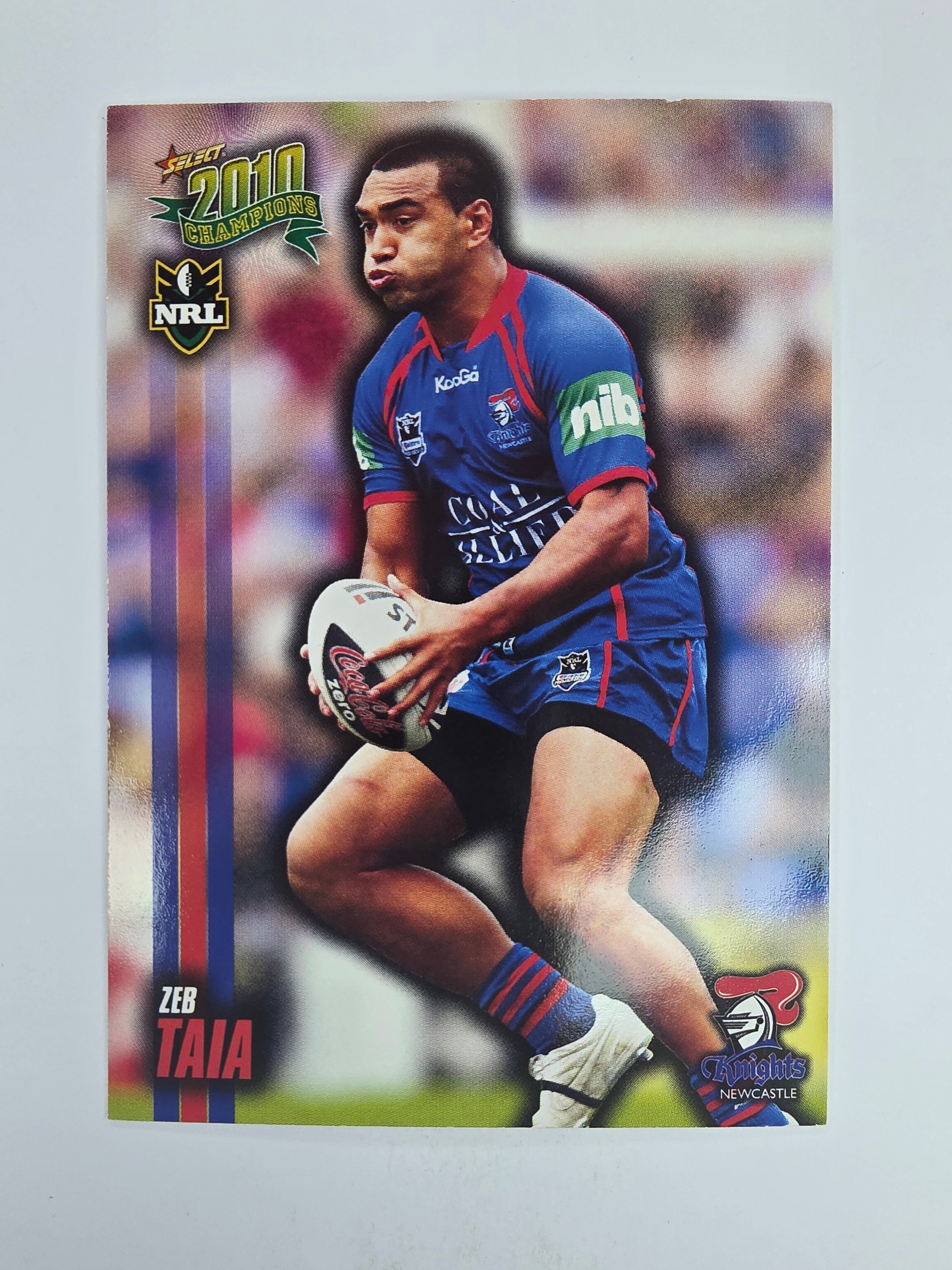 NRL 2010 Champions Base Card #98 Zeb Taia Newcastle Knights
