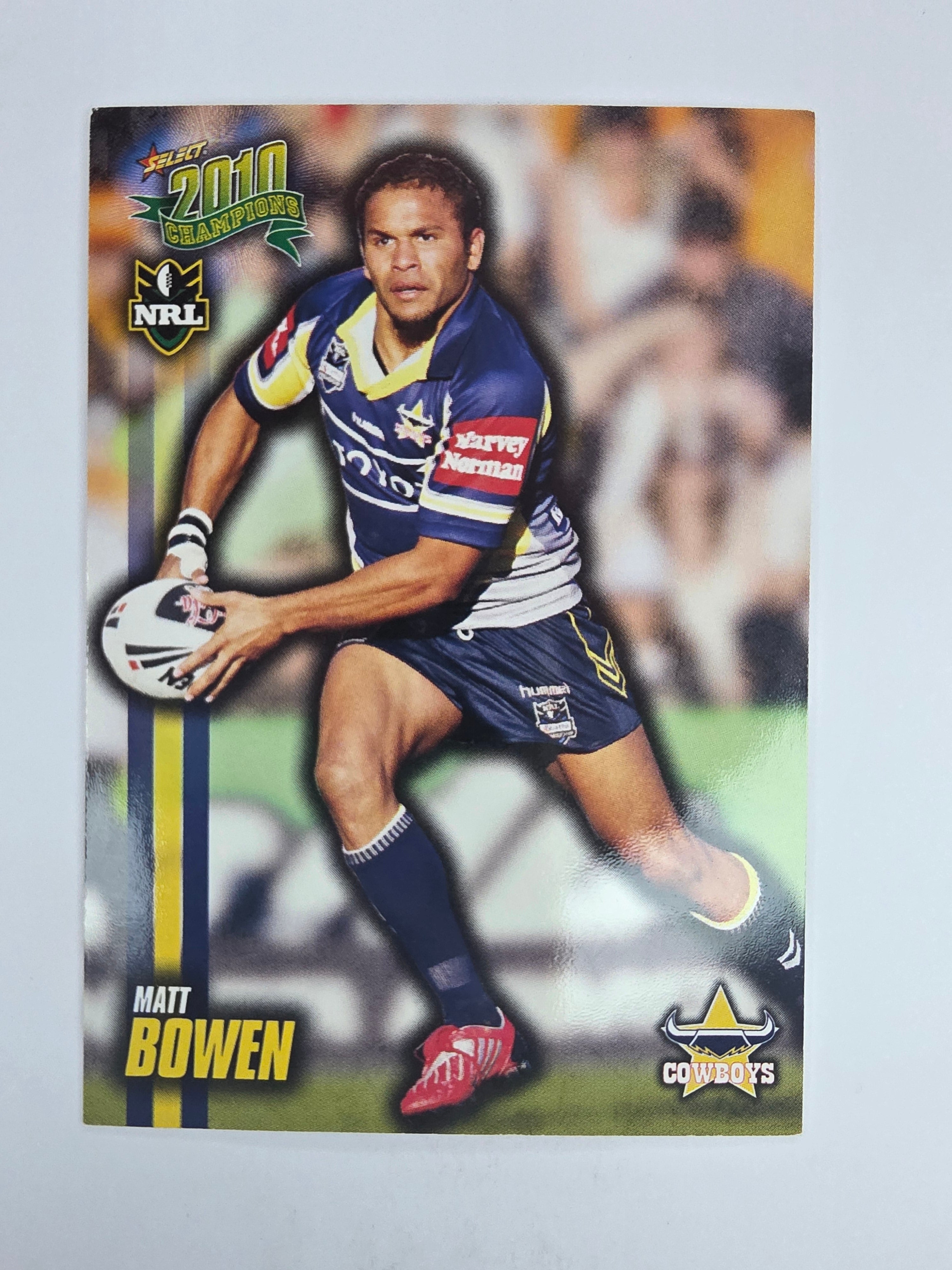 NRL 2010 Champions Base Card #102 Matt Bowen North Queensland Cowboys