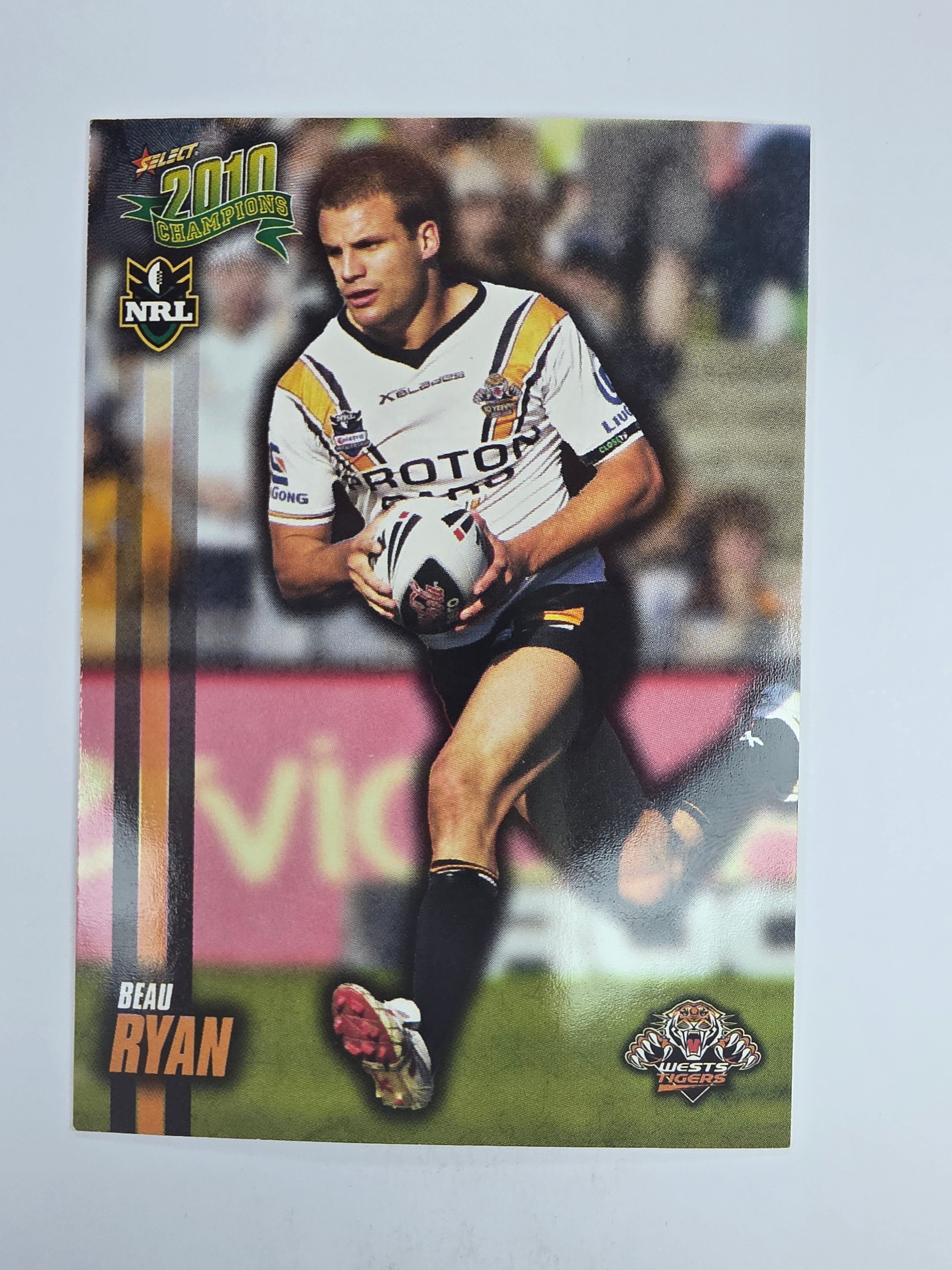 NRL 2010 Champions Base Card #185 Beau Ryan Wests Tigers