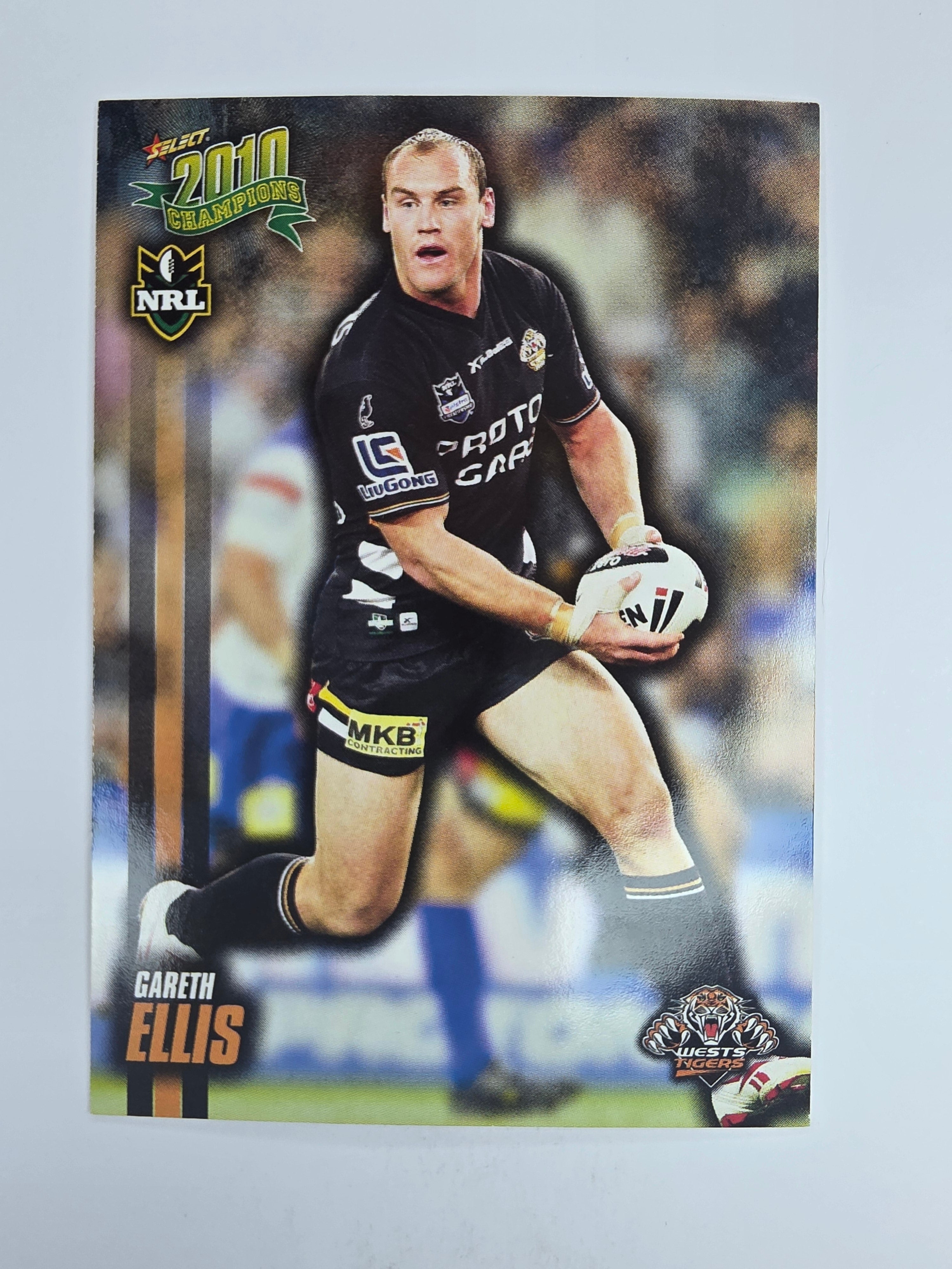 NRL 2010 Champions Base Card #186 Gareth Ellis Wests Tigers