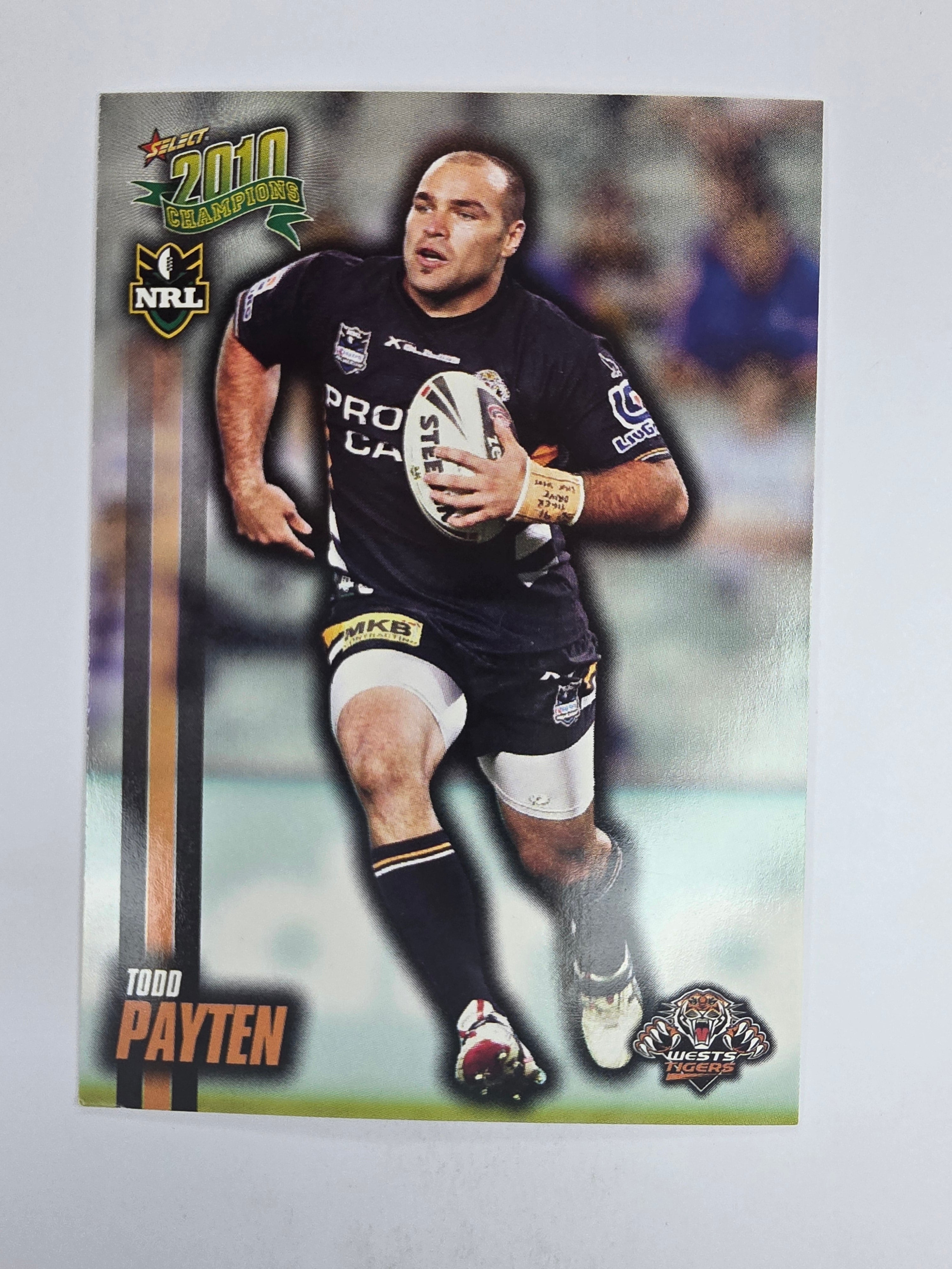 NRL 2010 Champions Base Card #195 Todd Payten Wests Tigers