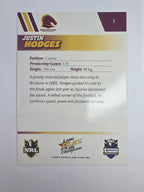 NRL 2008 Champions Base Card #7 Justin Hodges Brisbane Broncos