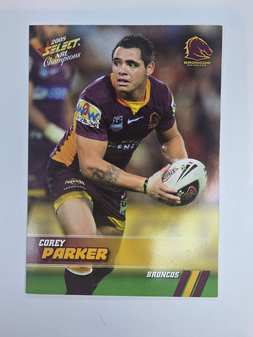 NRL 2008 Champions Base Card #10 Corey Parker Brisbane Broncos