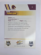 NRL 2008 Champions Base Card #12 Dave Taylor Brisbane Broncos