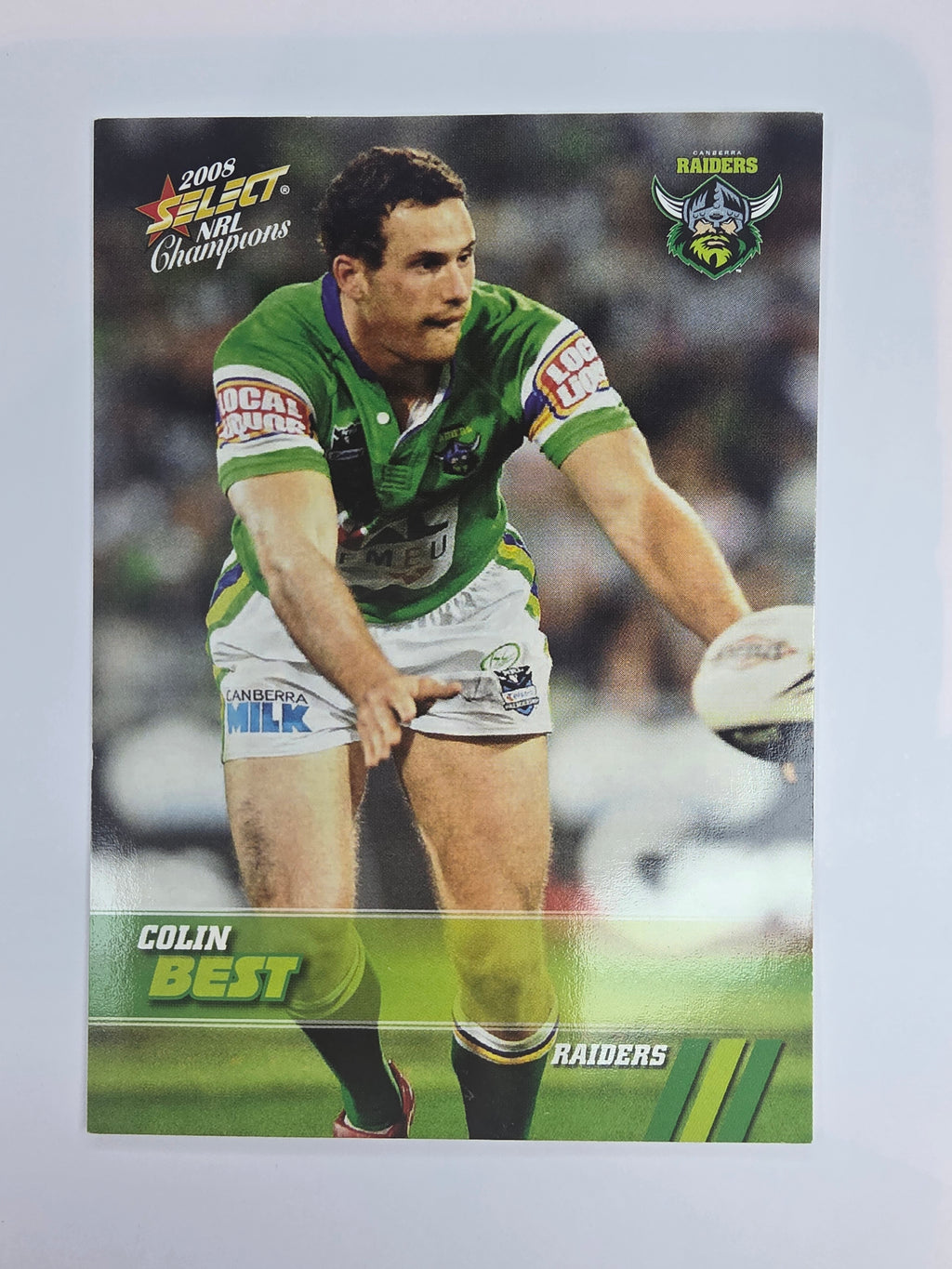 NRL 2008 Champions Base Card #38 Colin Best Canberra Raiders
