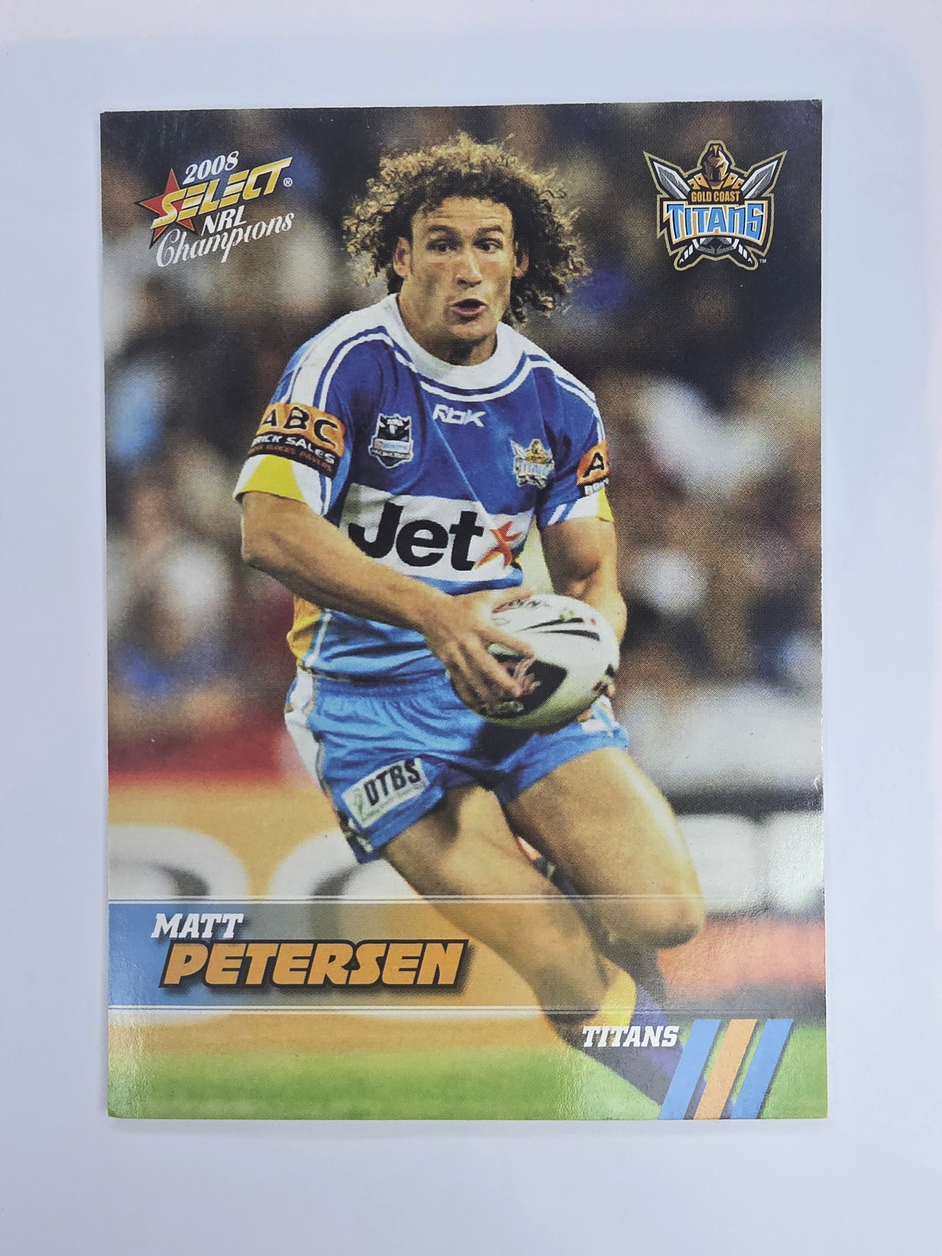 NRL 2008 Champions Base Card #58 Matt Petersen Gold Coast Titans
