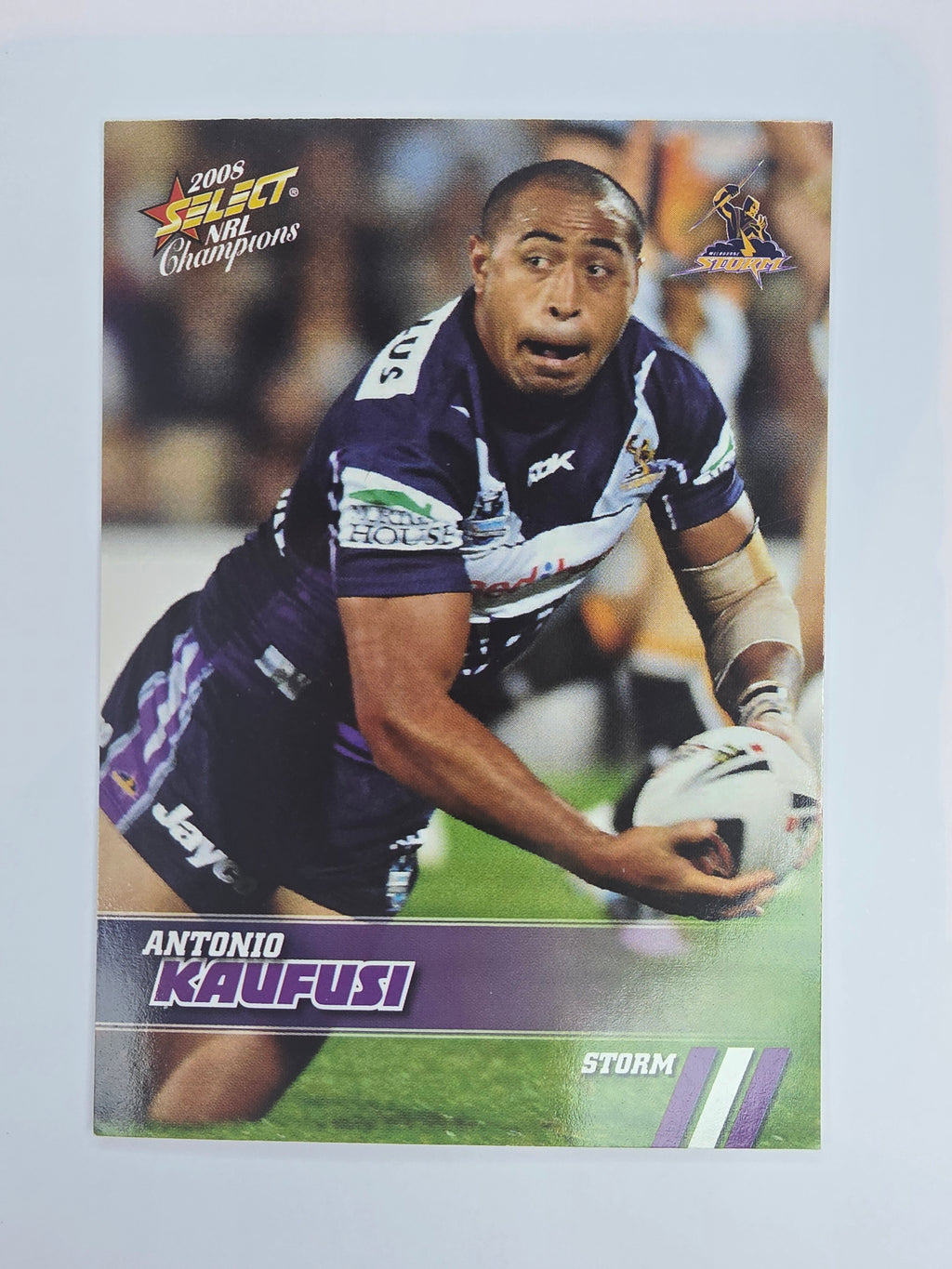 NRL 2008 Champions Base Card #86 Antonio Kaufusi Melbourne Storm