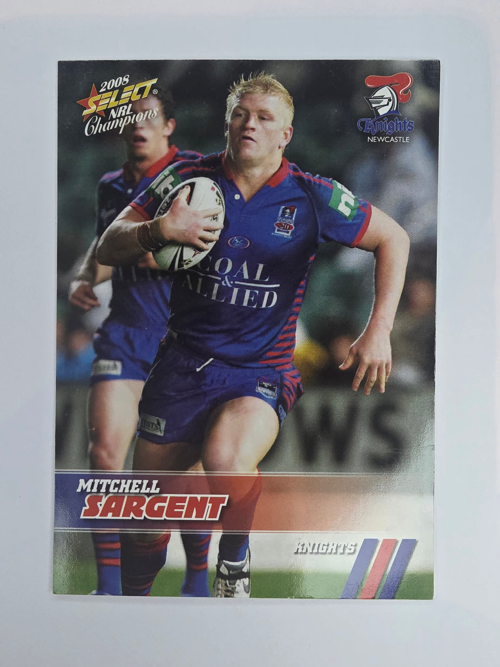 NRL 2008 Champions Base Card #93 Mitchell Sargent Newcastle Knights