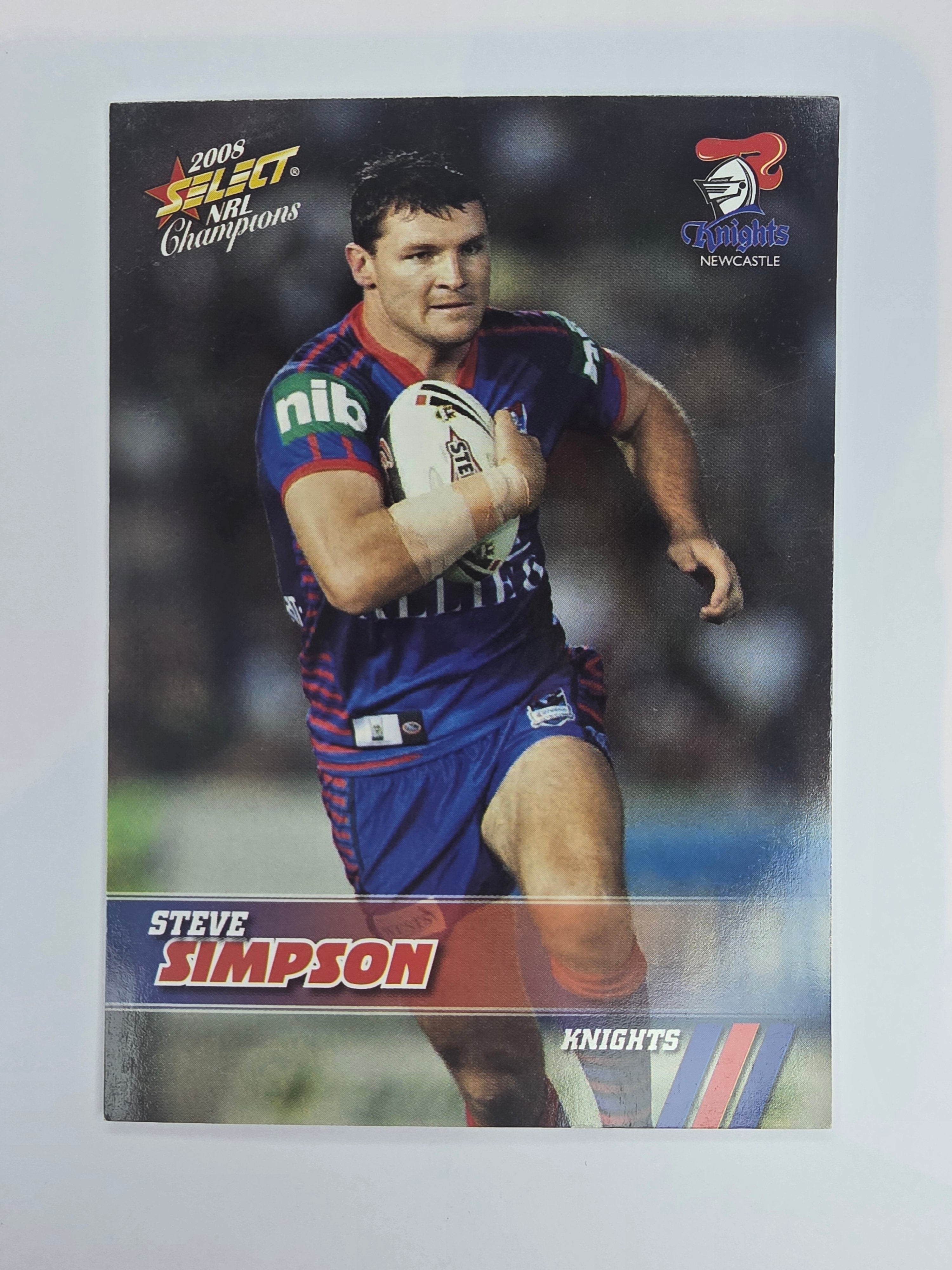 NRL 2008 Champions Base Card #94 Steve Simpson Newcastle Knights
