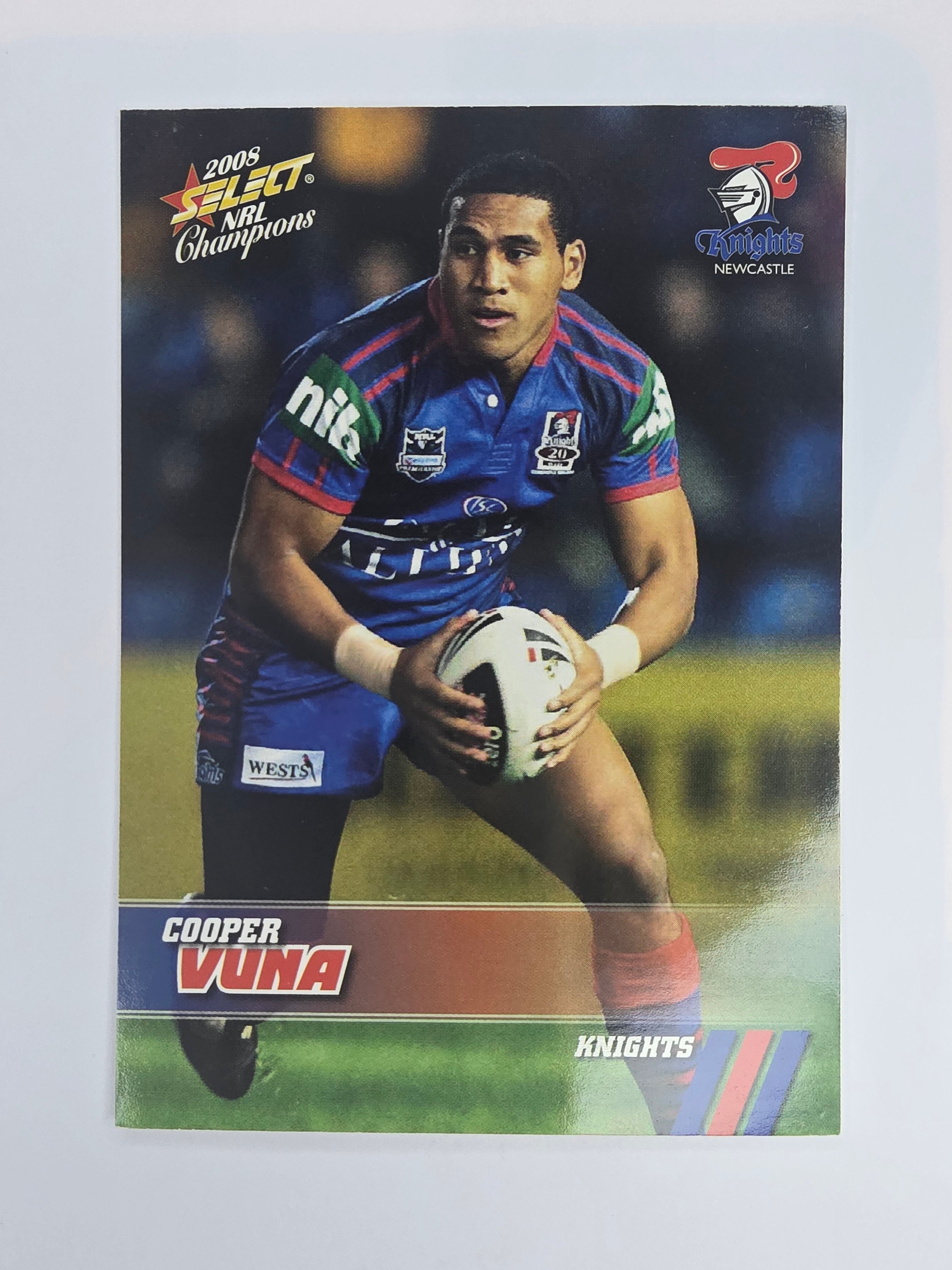 NRL 2008 Champions Base Card #99 Cooper Vuna Newcastle Knights