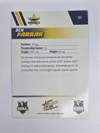 NRL 2008 Champions Base Card #101 Ben Farrar North Queensland Cowboys