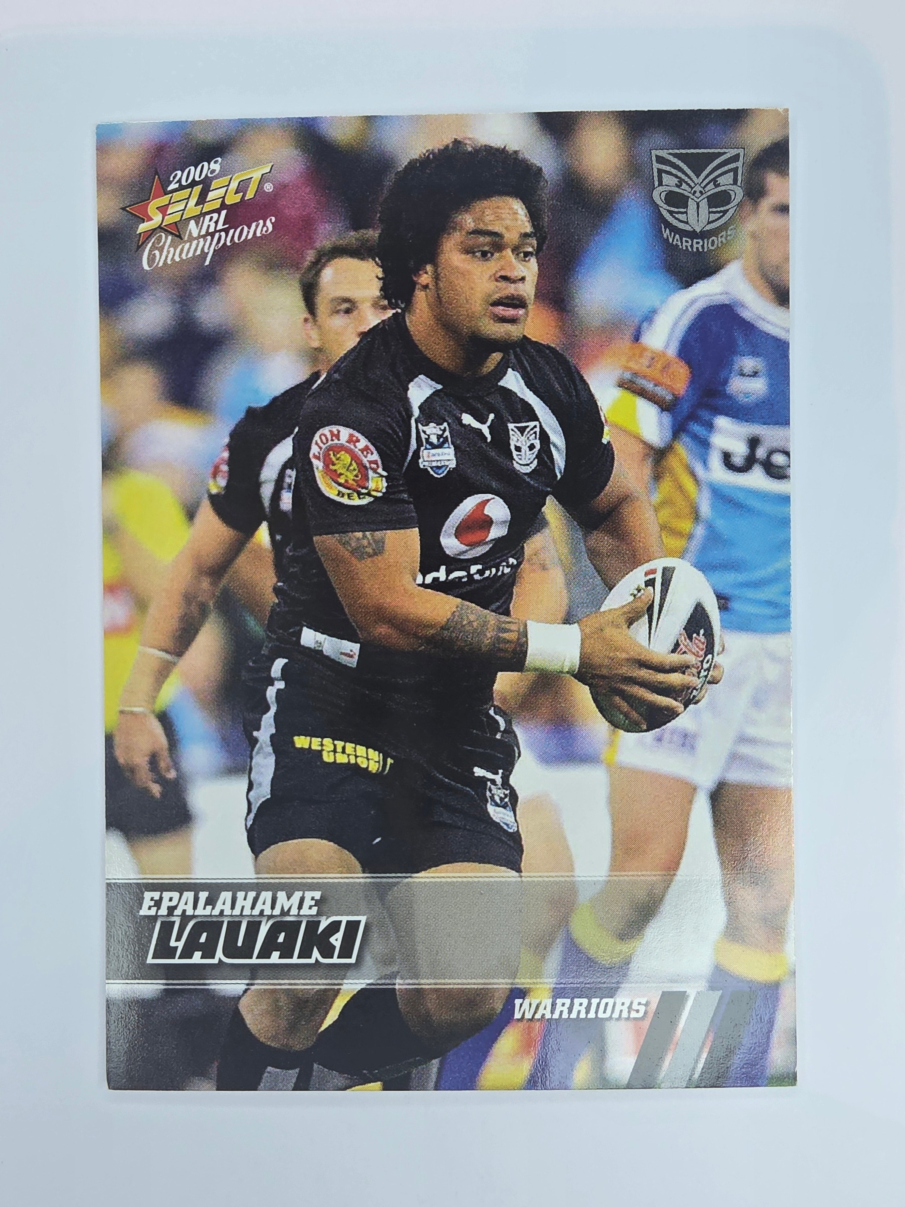 NRL 2008 Champions Base Card #175 Epalahame Lauaki New Zealand Warriors