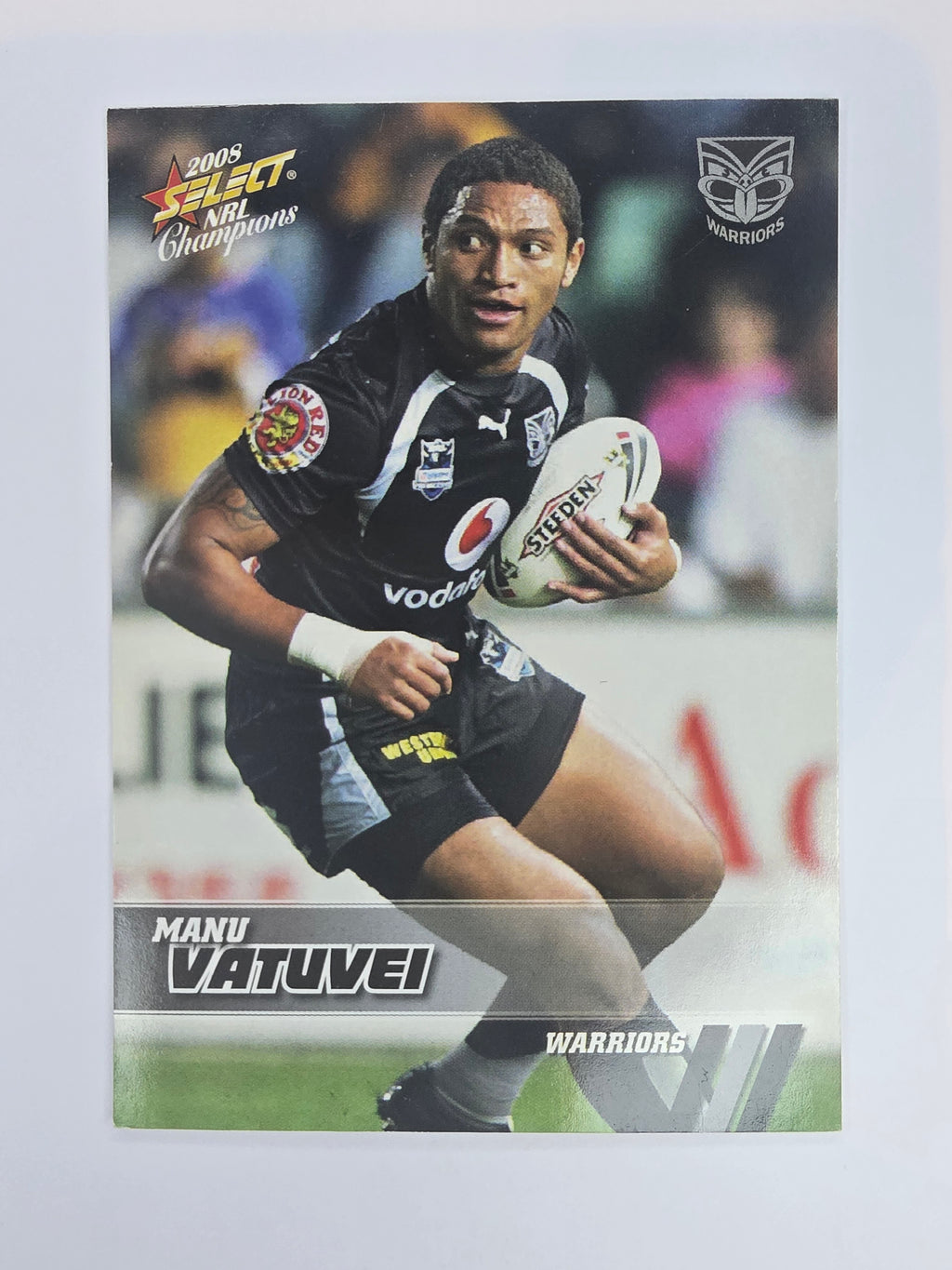 NRL 2008 Champions Base Card #182 Manu Vatuvei New Zealand Warriors