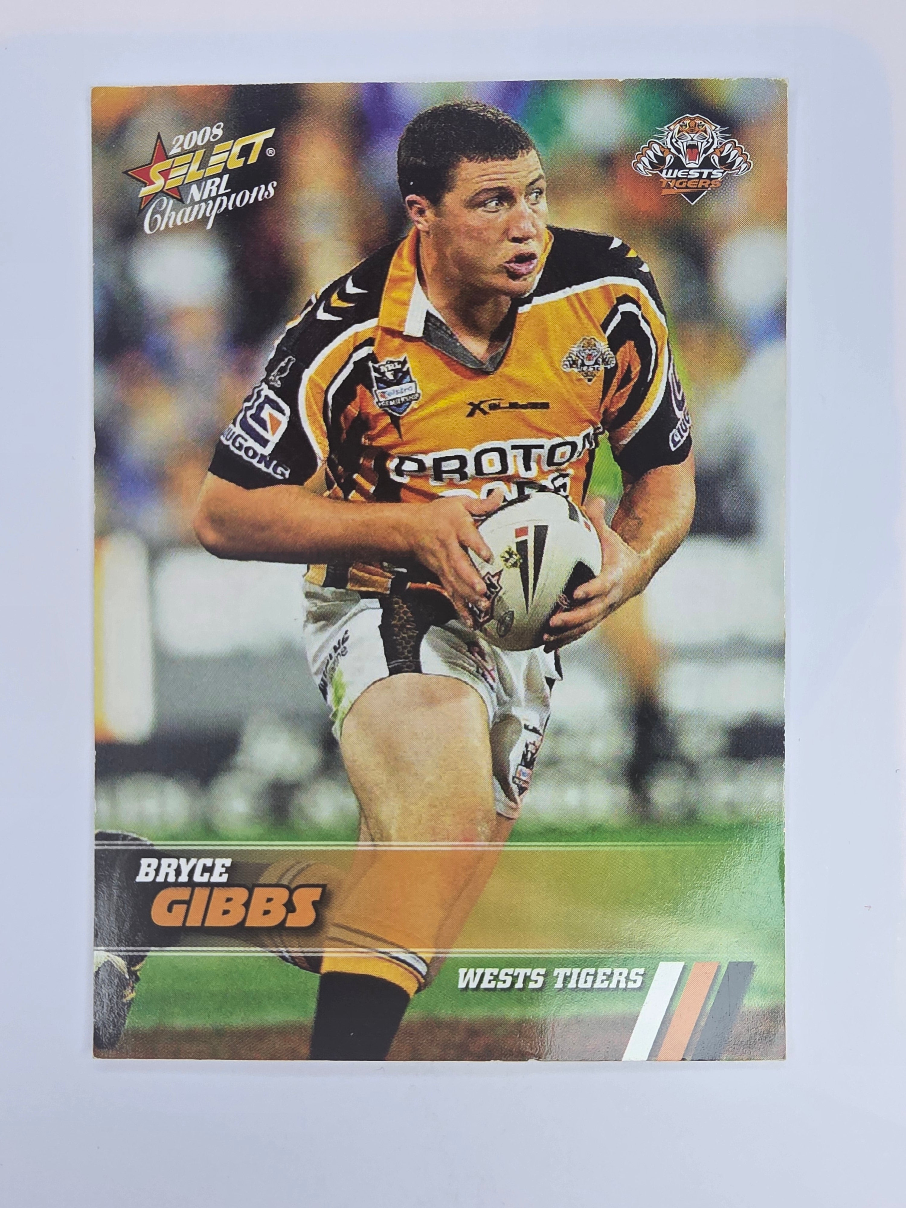 NRL 2008 Champions Base Card #195 Bryce Gibbs Wests Tigers