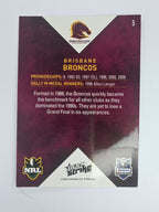 NRL 2011 Strike Base Card #5 Brisbane Broncos Logo