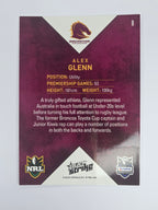 NRL 2011 Strike Base Card #8 Alex Glenn Brisbane Broncos