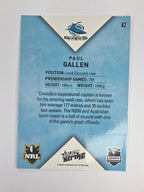 NRL 2011 Strike Base Card #42 Paul Gallen Cronulla Sutherland Sharks