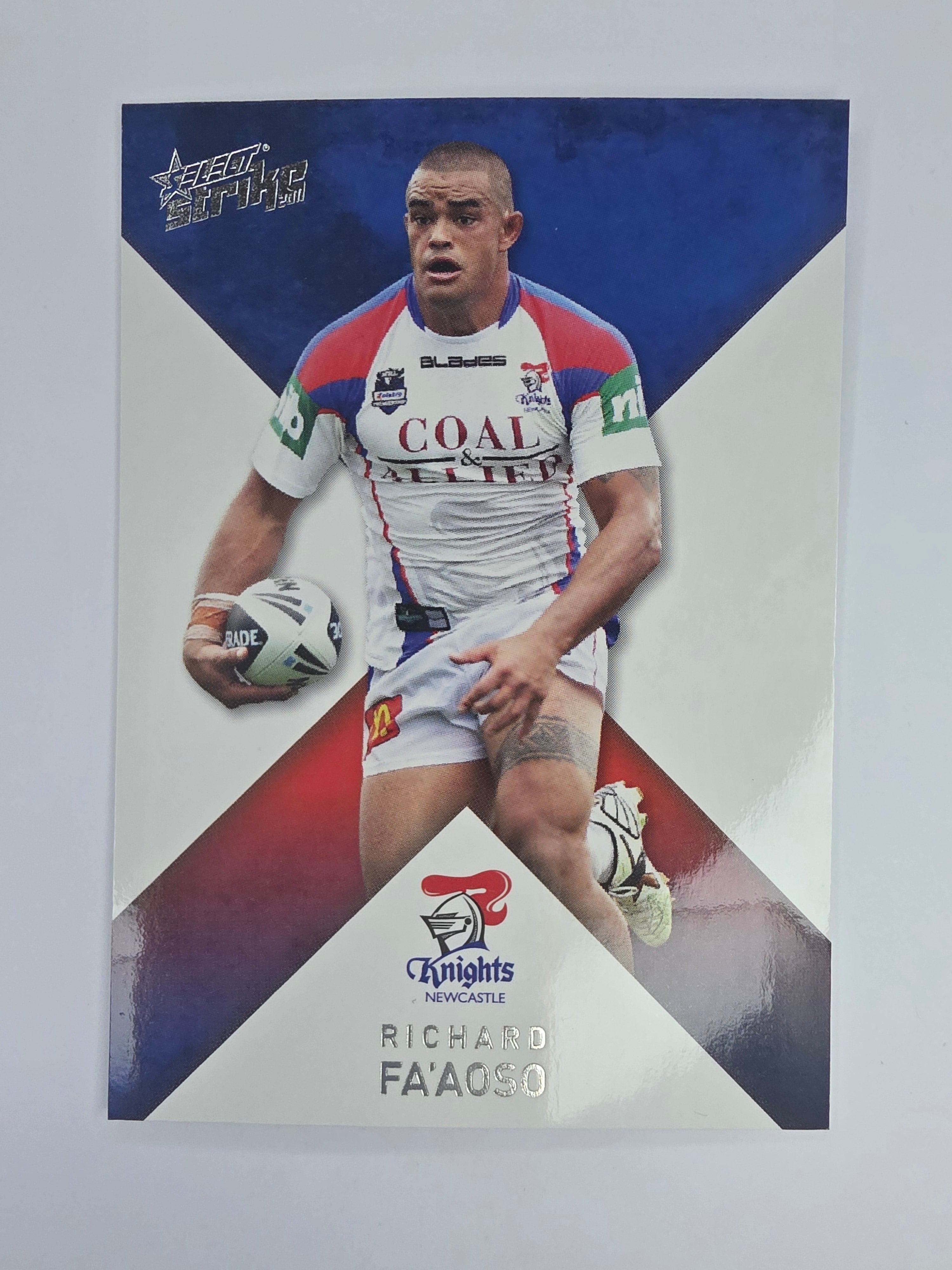 NRL 2011 Strike Base Card #92 Richard Fa’aoso Newcastle Knights