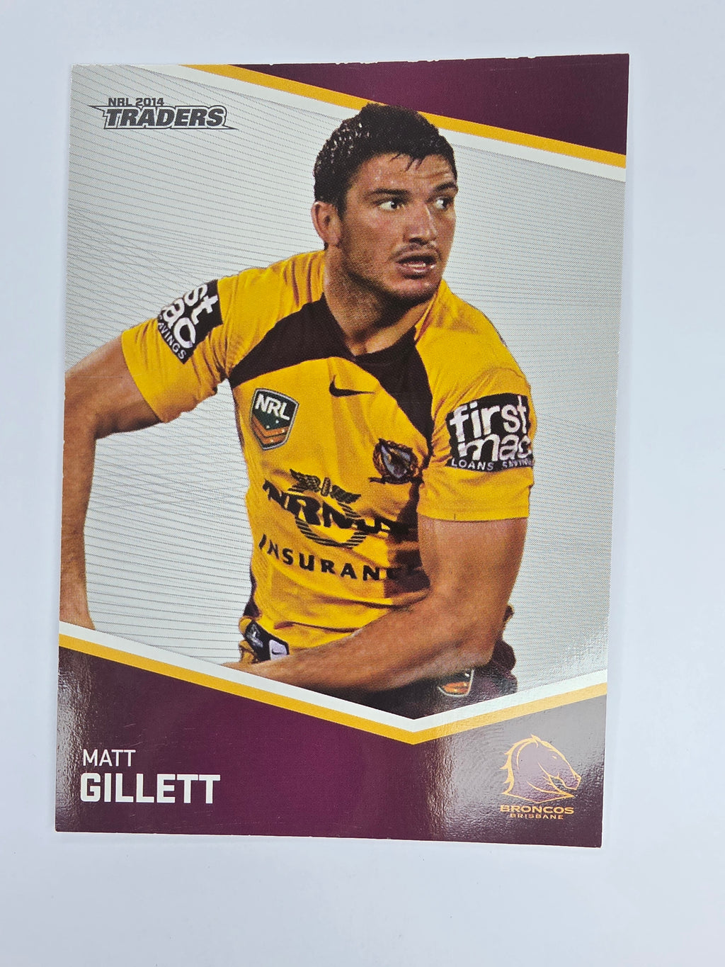 NRL 2014 Traders Base Card #3 Matt Gillett Brisbane Broncos