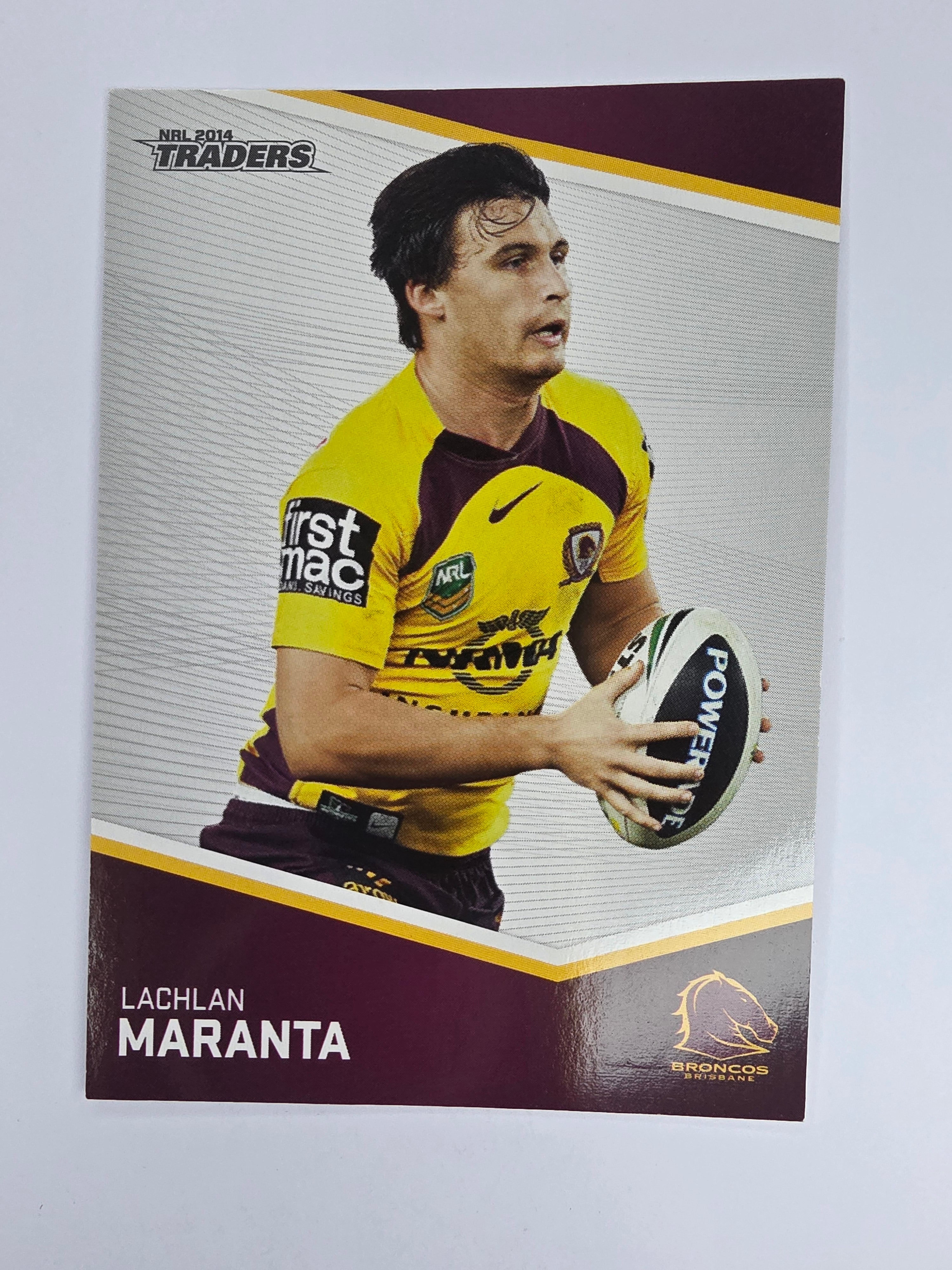 NRL 2014 Traders Base Card #7 Lachlan Maranta Brisbane Broncos