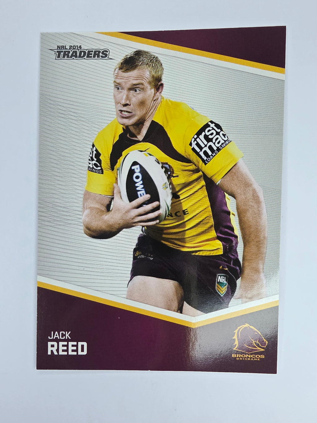 NRL 2014 Traders Base Card #11 Jack Reed Brisbane Broncos