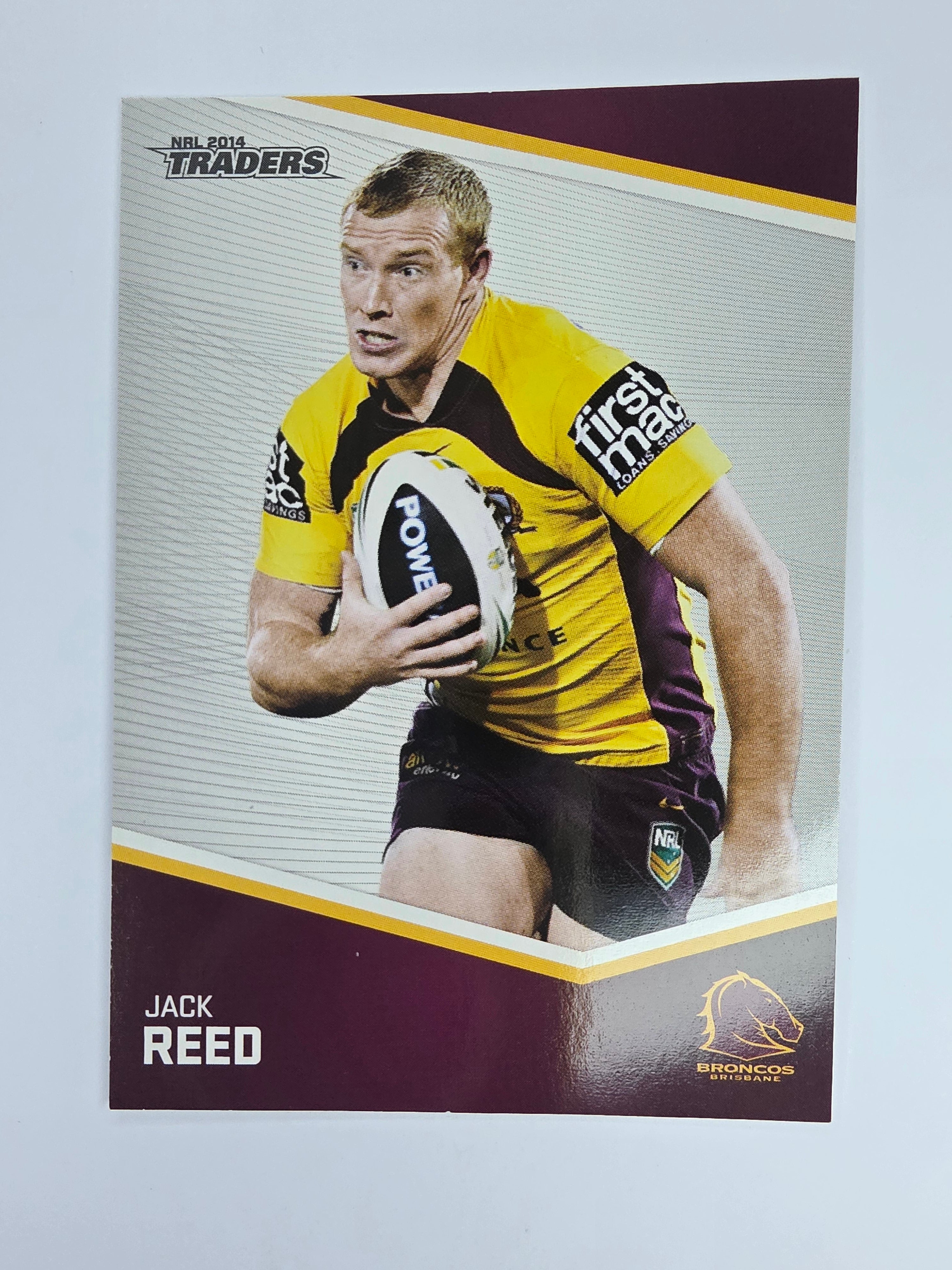 NRL 2014 Traders Base Card #11 Jack Reed Brisbane Broncos