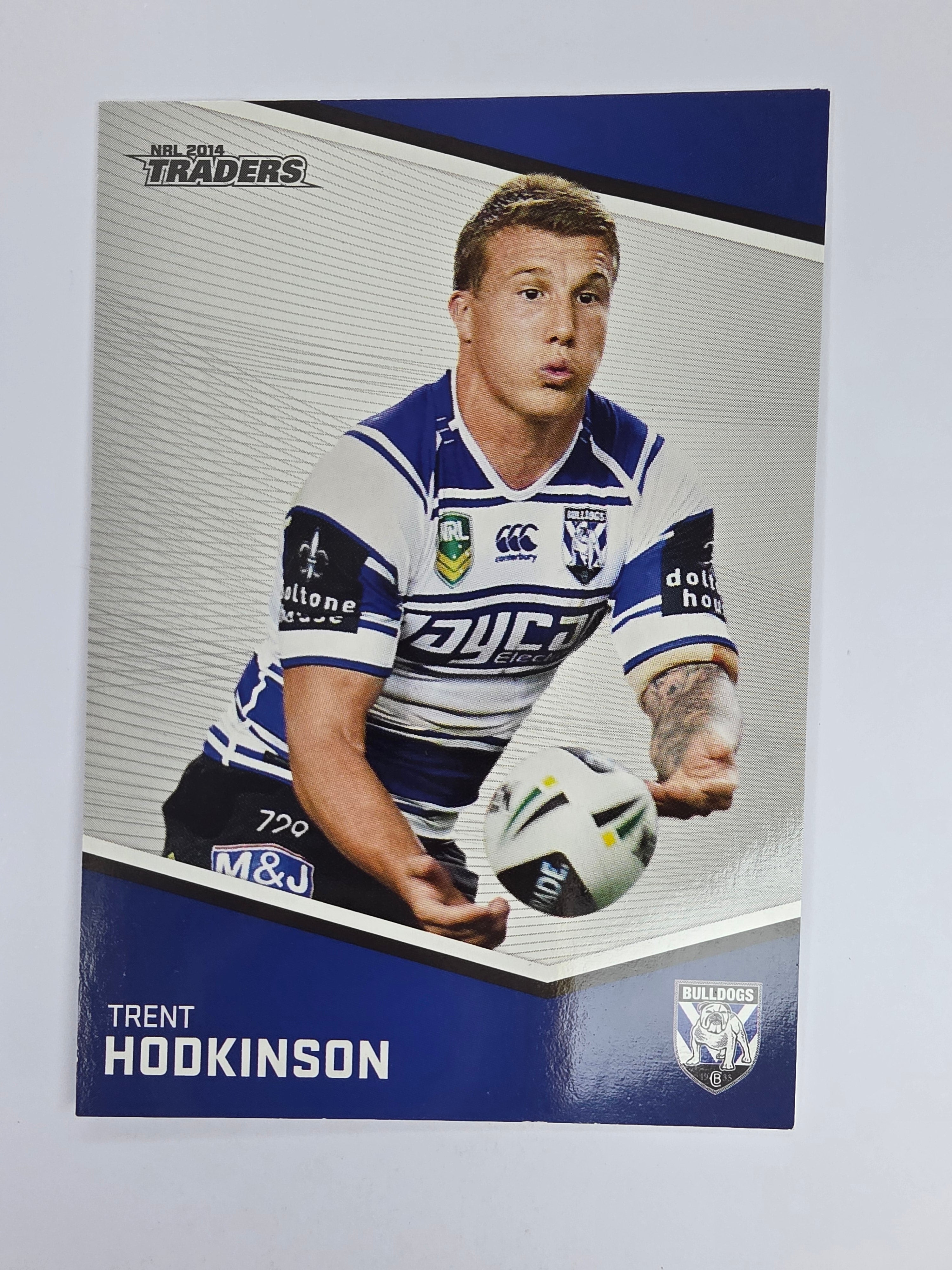 NRL 2014 Traders Base Card #14 Trent Hodkinson Canterbury Bankstown Bulldogs