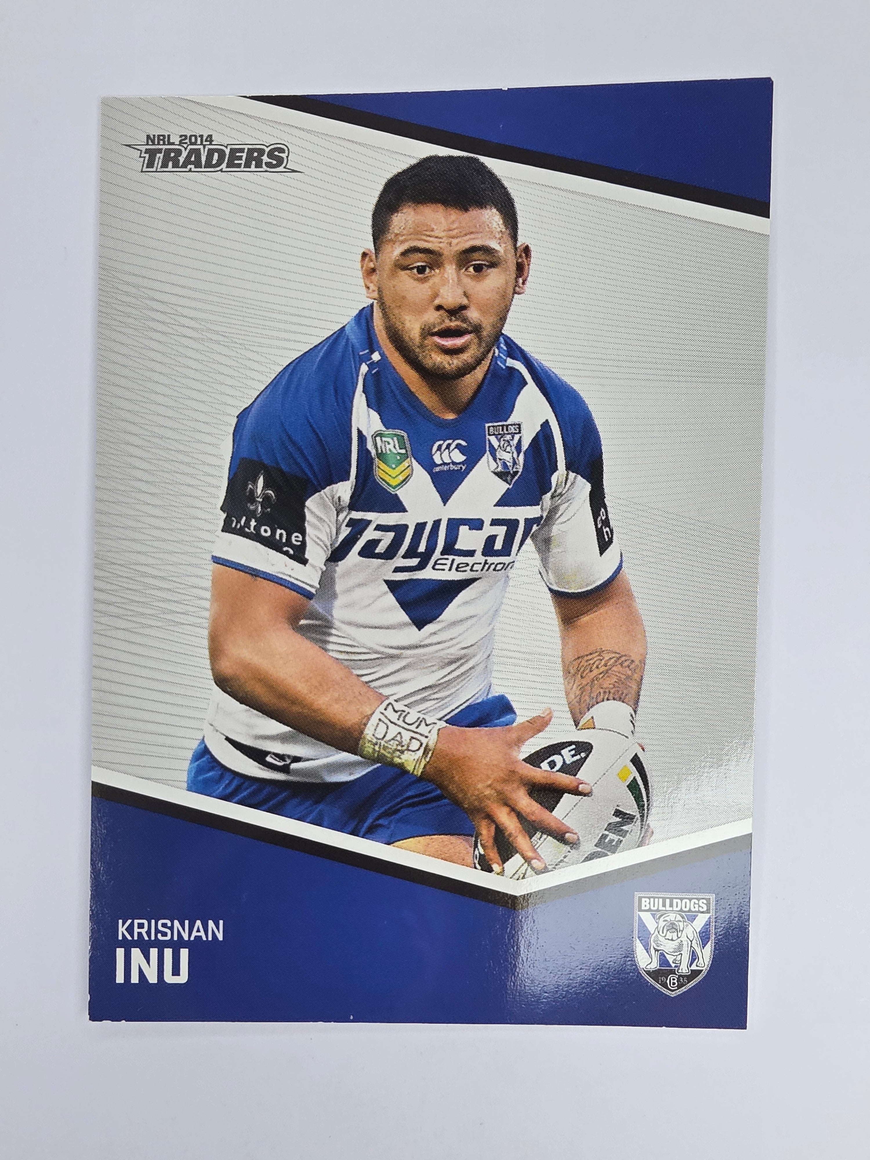 NRL 2014 Traders Base Card #15 Krisnan Inu Canterbury Bankstown Bulldogs