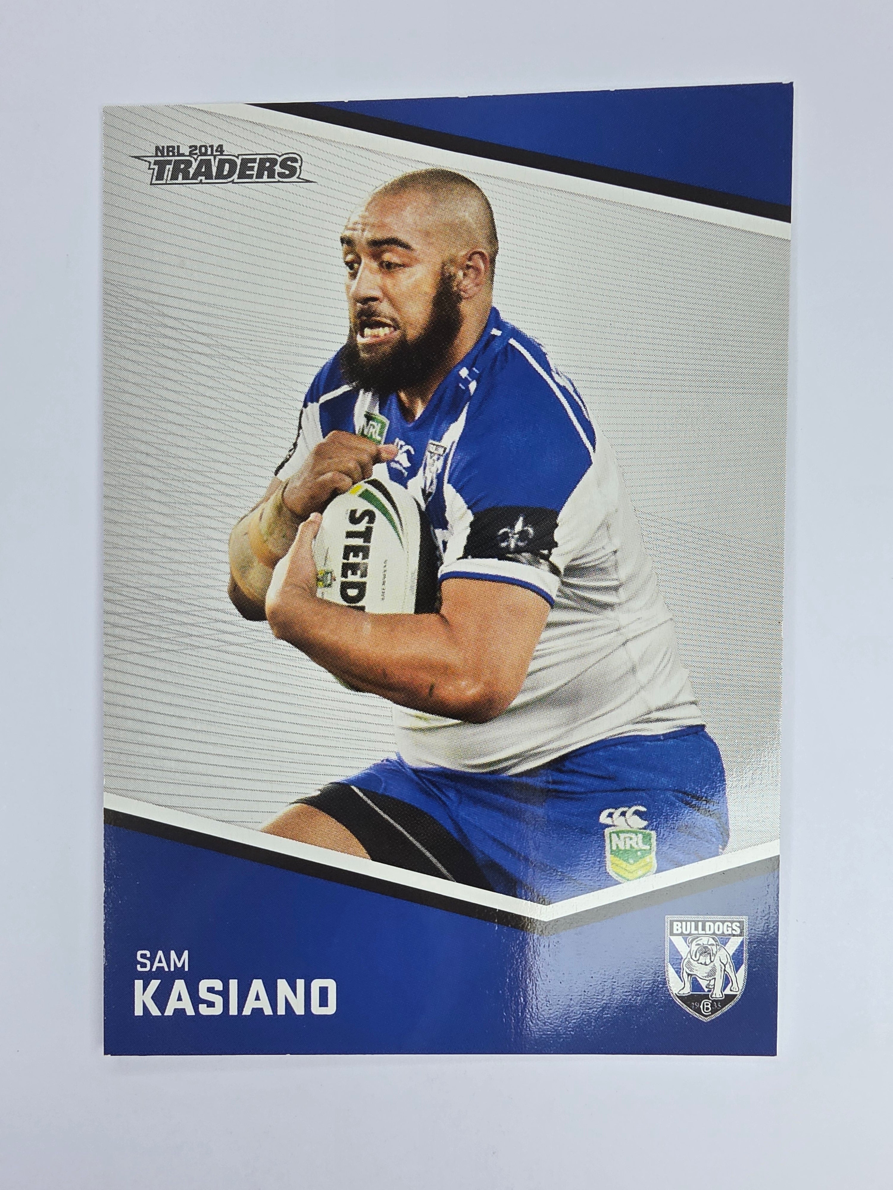 NRL 2014 Traders Base Card #16 Sam Kasiano Canterbury Bankstown Bulldogs