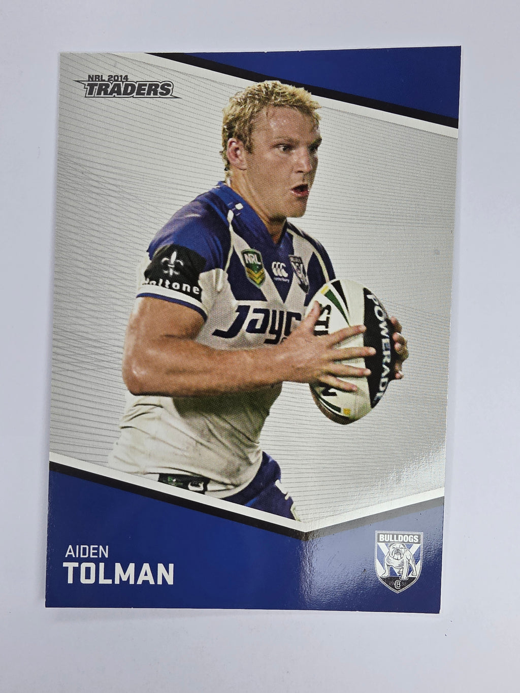 NRL 2014 Traders Base Card #21 Aiden Tolman Canterbury Bankstown Bulldogs