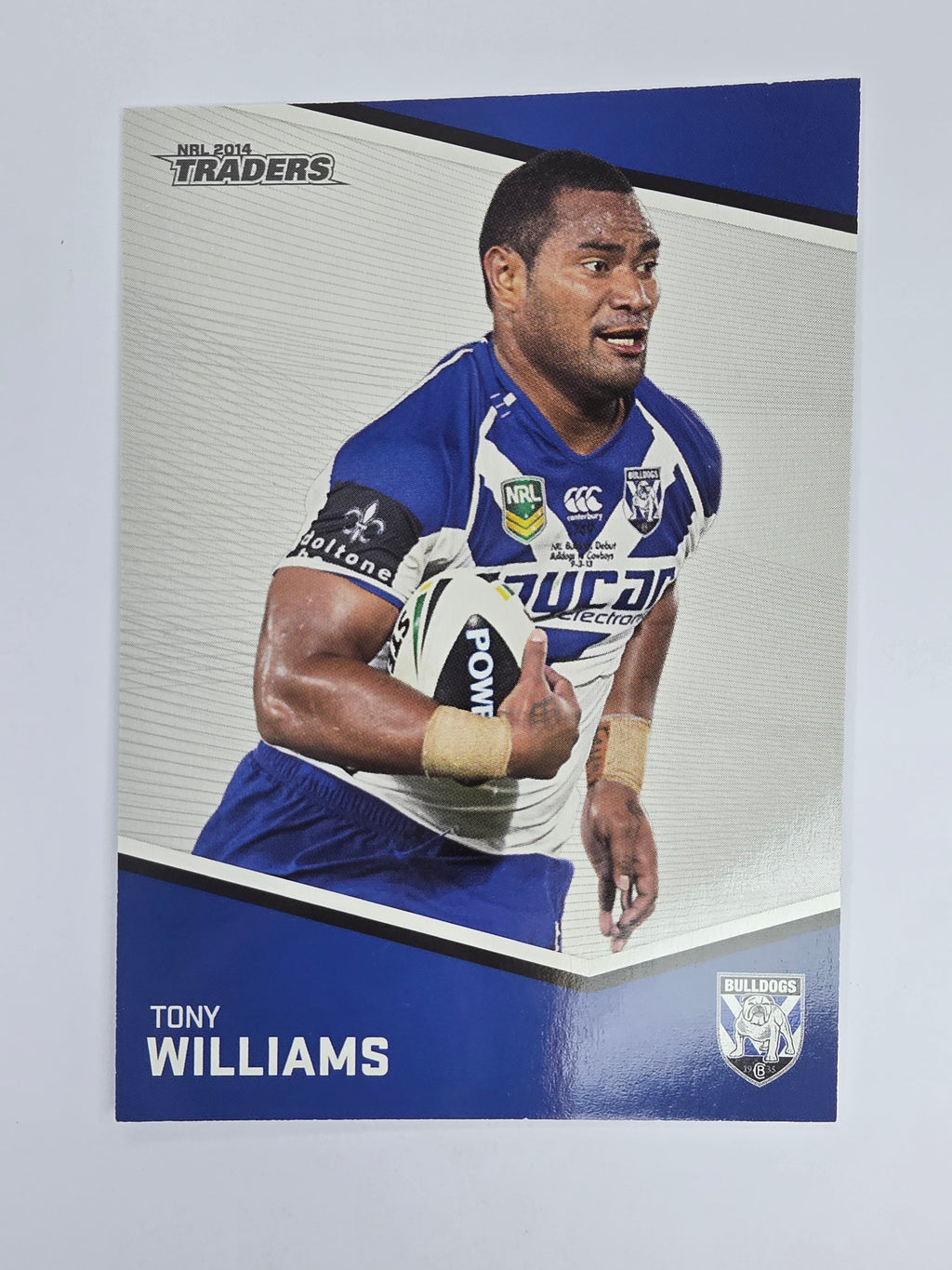 NRL 2014 Traders Base Card #22 Tony Williams Canterbury Bankstown Bulldogs