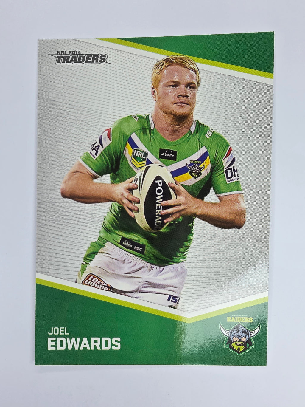 NRL 2014 Traders Base Card #25 Joel Edwards Canberra Raiders